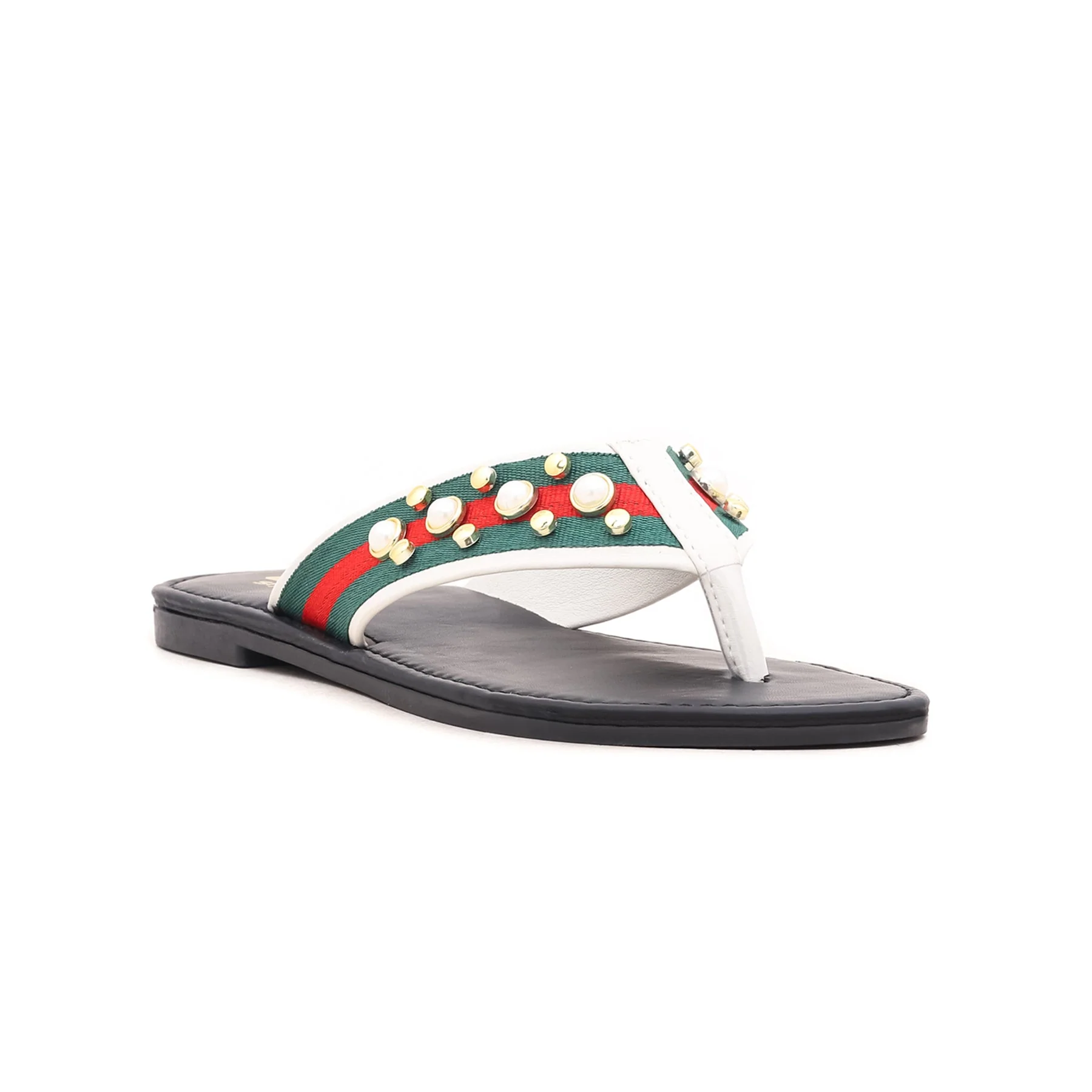 White Casual Chappal CL1389