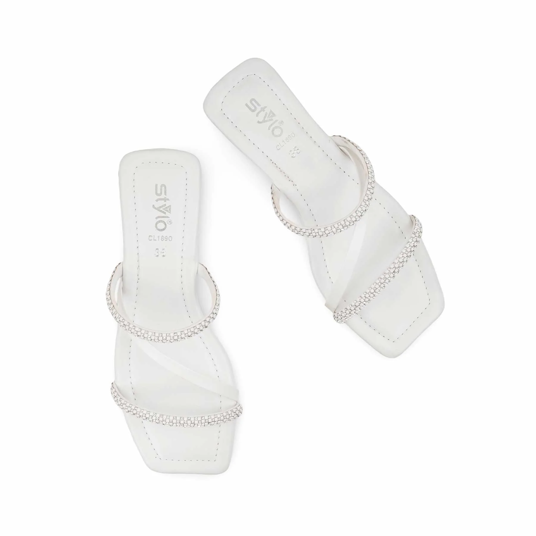 White Casual Chappal CL1890 - Image 5