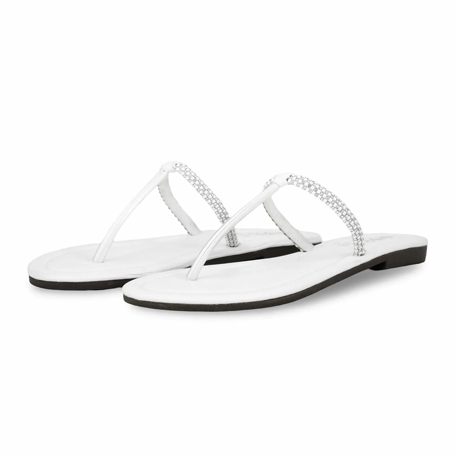 White Casual Chappal CL1891 - Image 3