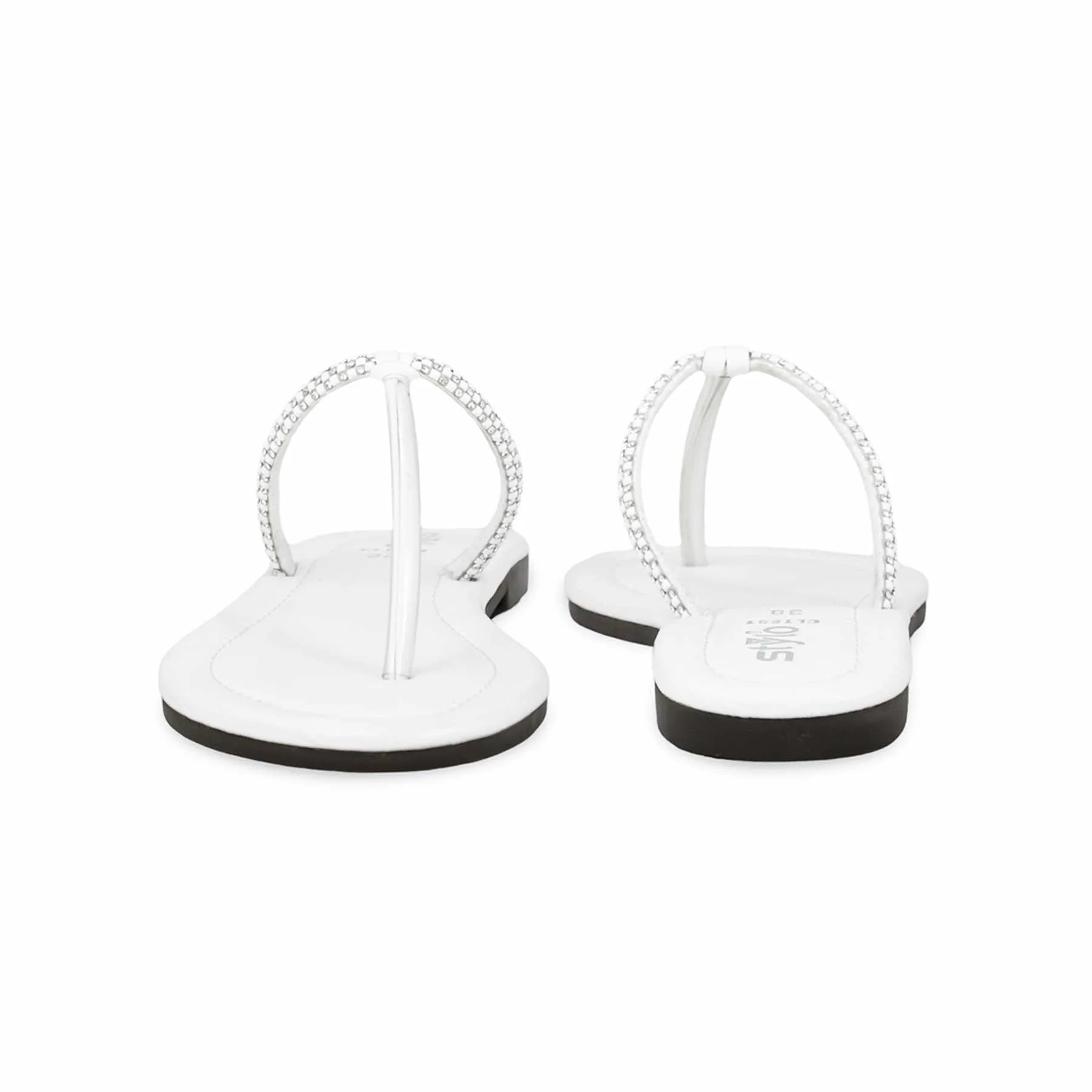 White Casual Chappal CL1891 - Image 4