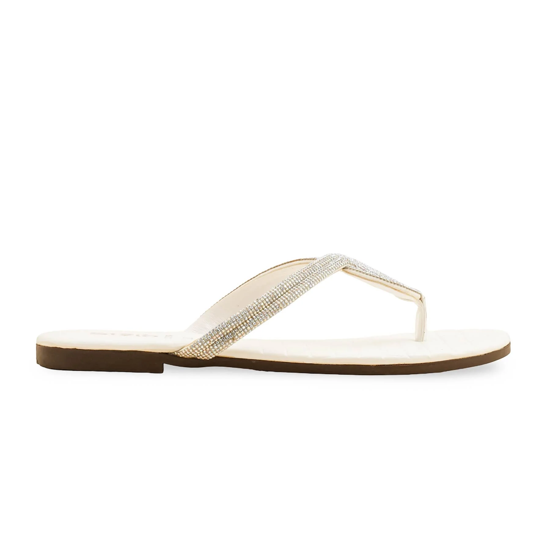 White Casual Chappal CL1934 - Image 2