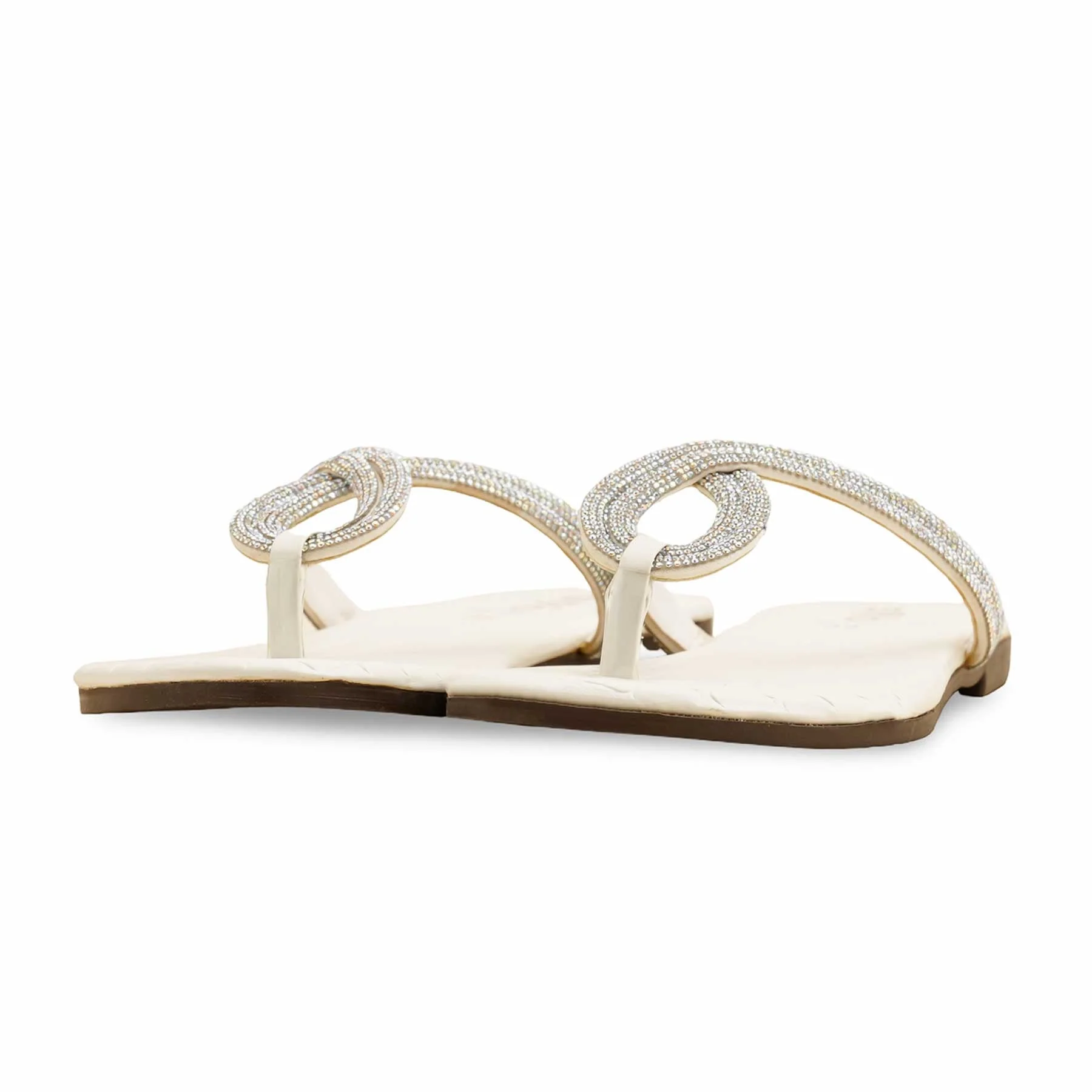 White Casual Chappal CL1934 - Image 3