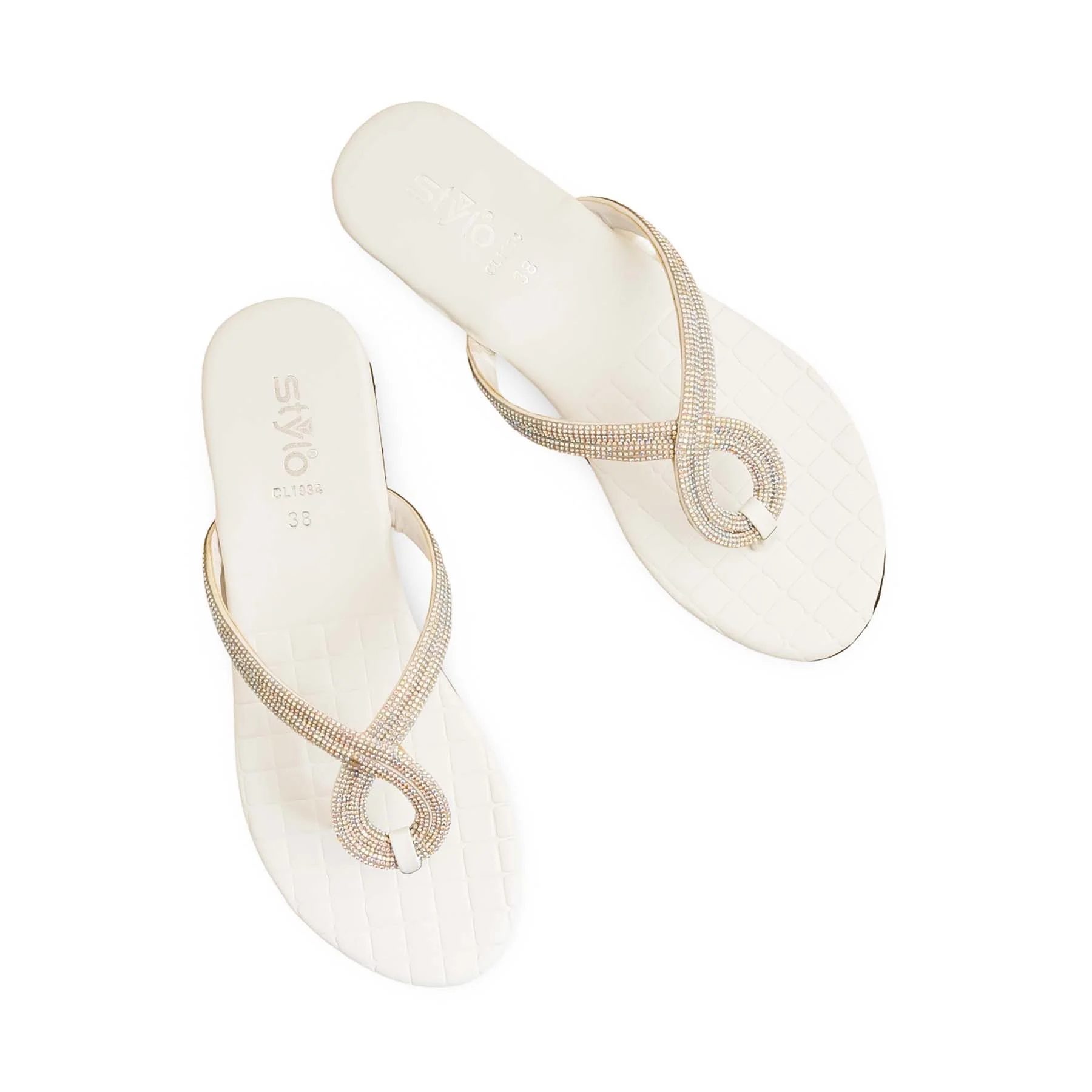 White Casual Chappal CL1934 - Image 5