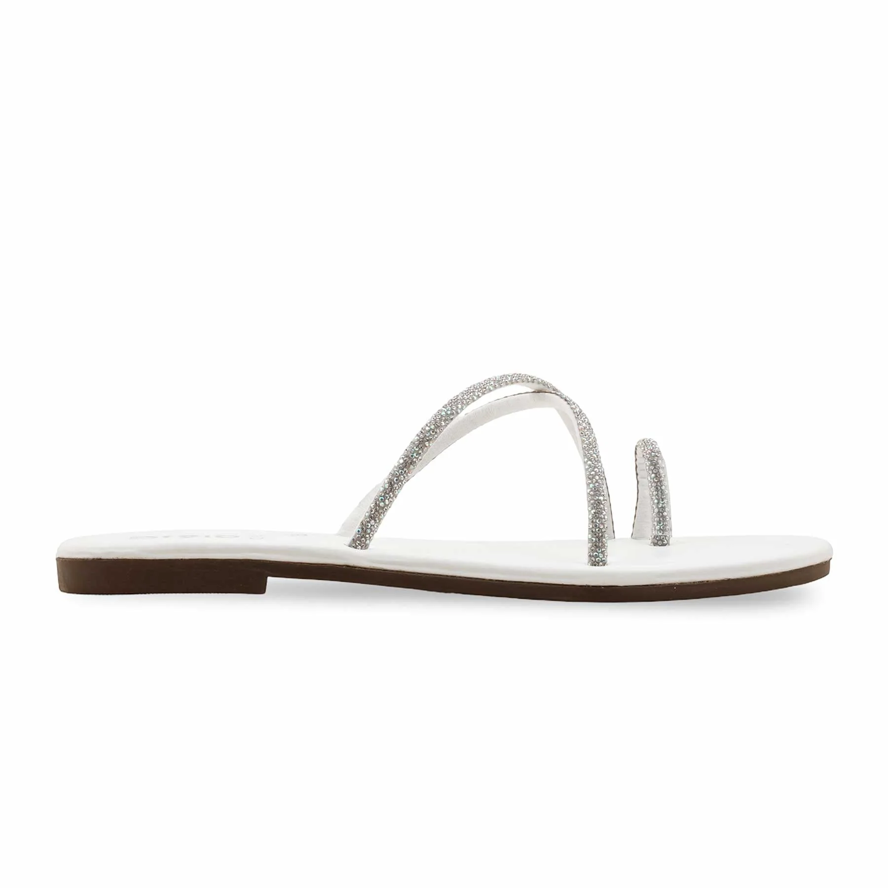 White Casual Chappal CL1986 - Image 2
