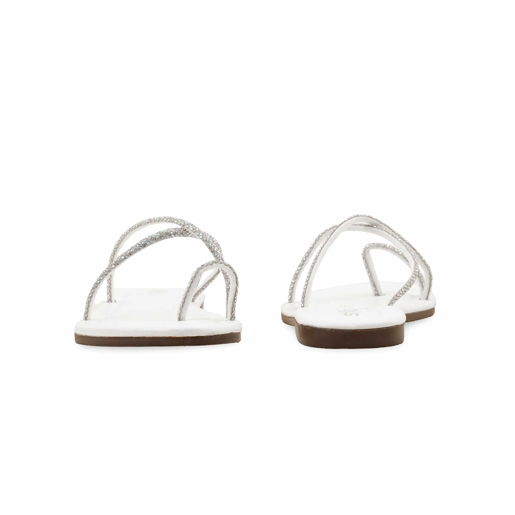 White Casual Chappal CL1986 - Image 4