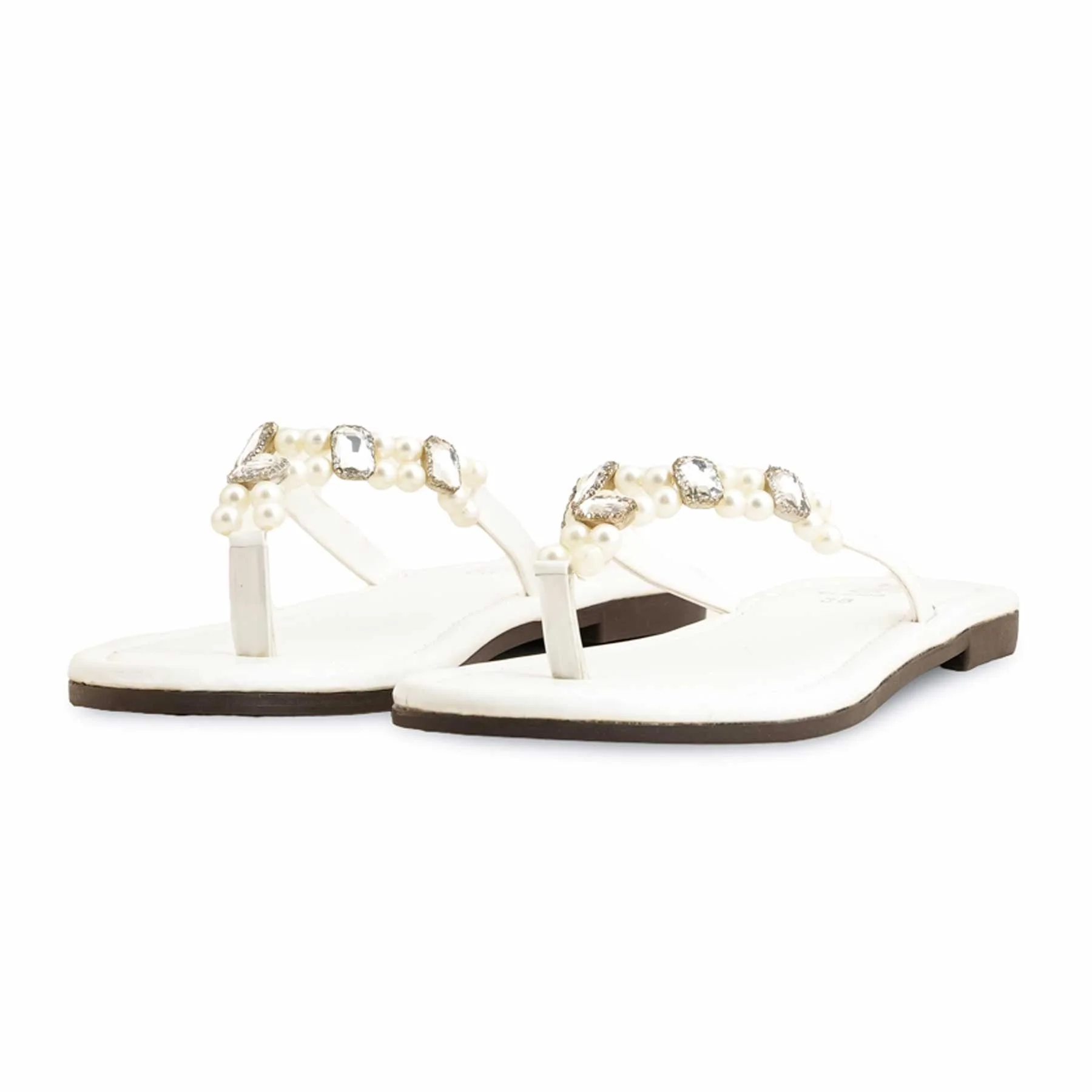 White Casual Chappal CL2000 - Image 2