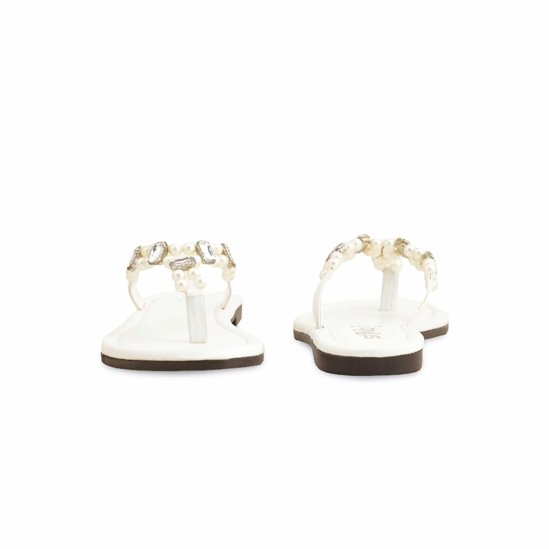 White Casual Chappal CL2000 - Image 3