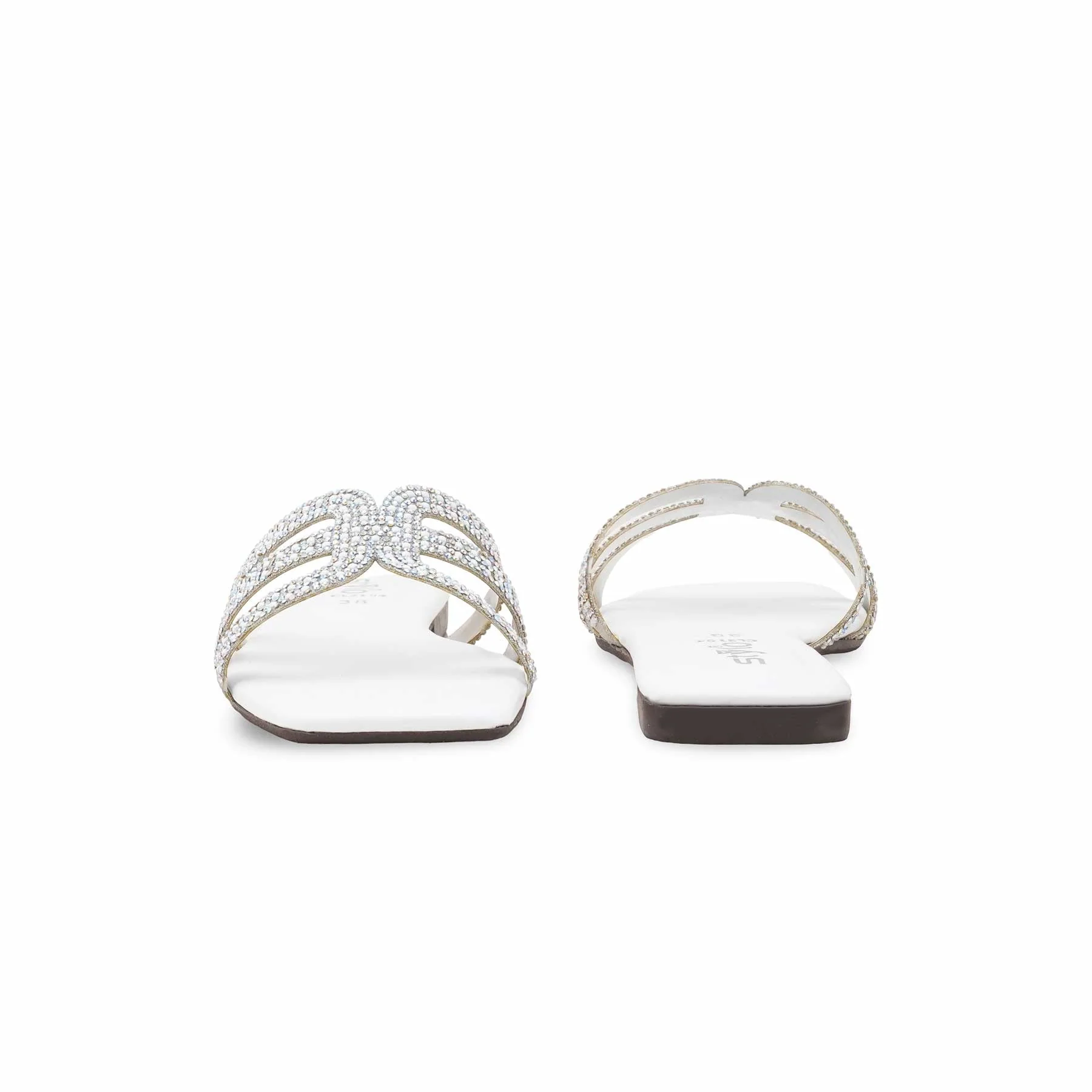 White Casual Chappal For Ladies CL2194 - Image 4