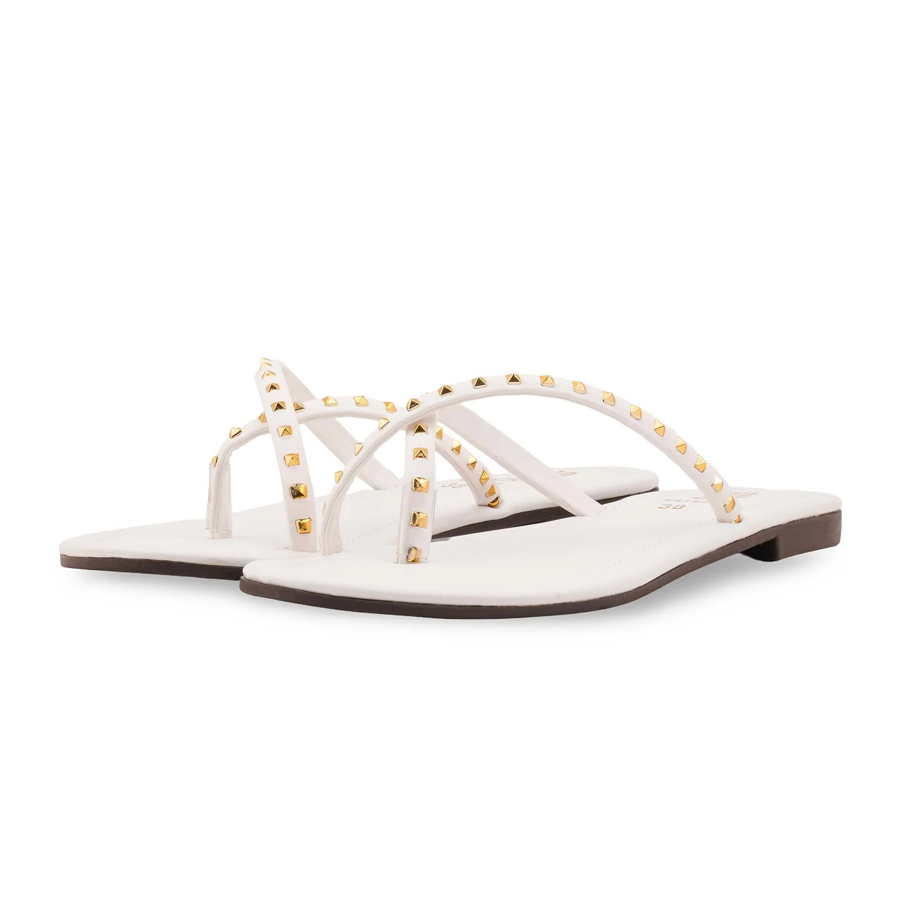 White Casual Chappal For Women CL2232 - Image 3