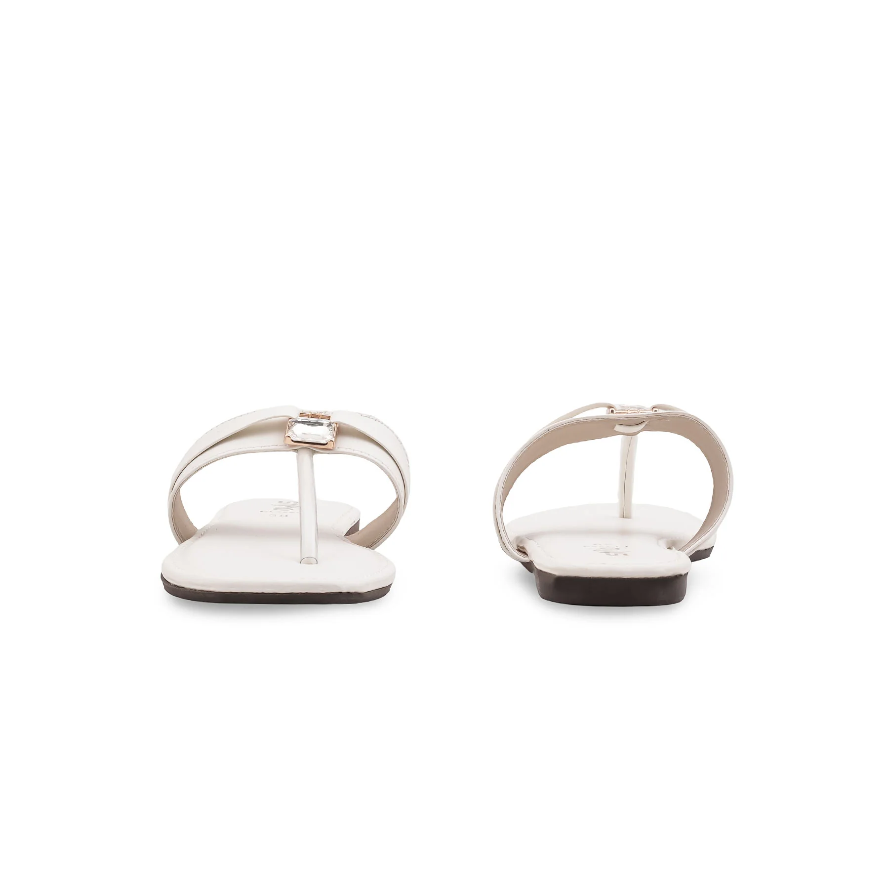 White Casual Chappal For Women CL2289 - Image 4