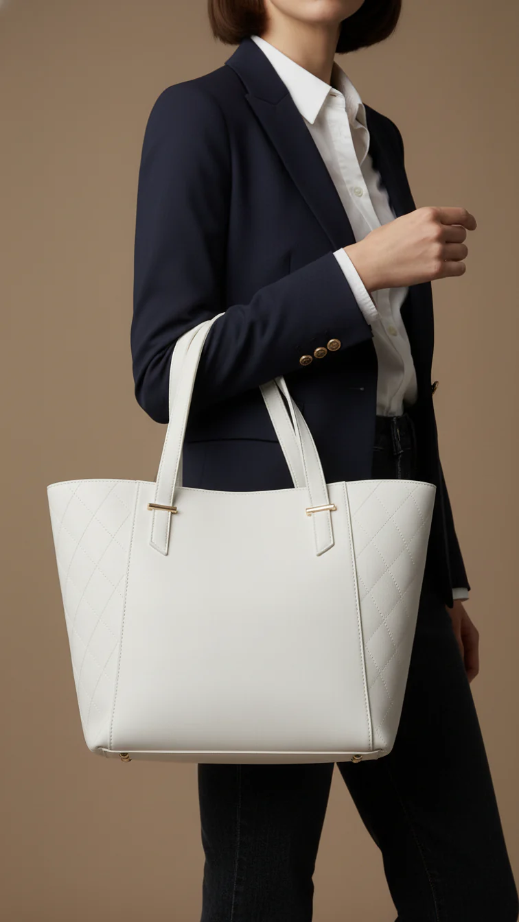 White Casual Shoulder Bag For Women P56250
