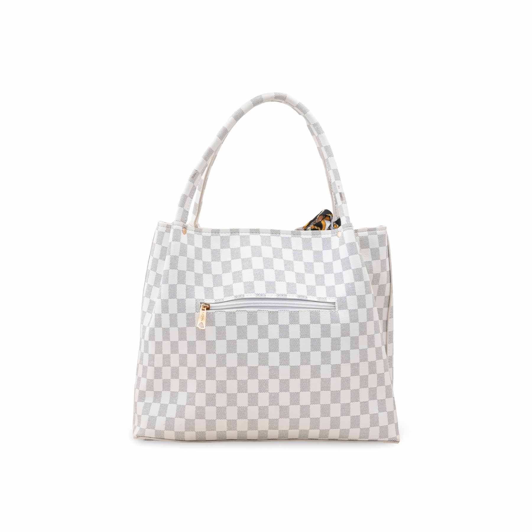 White Casual Shoulder Bag For Women P56303 - Image 4