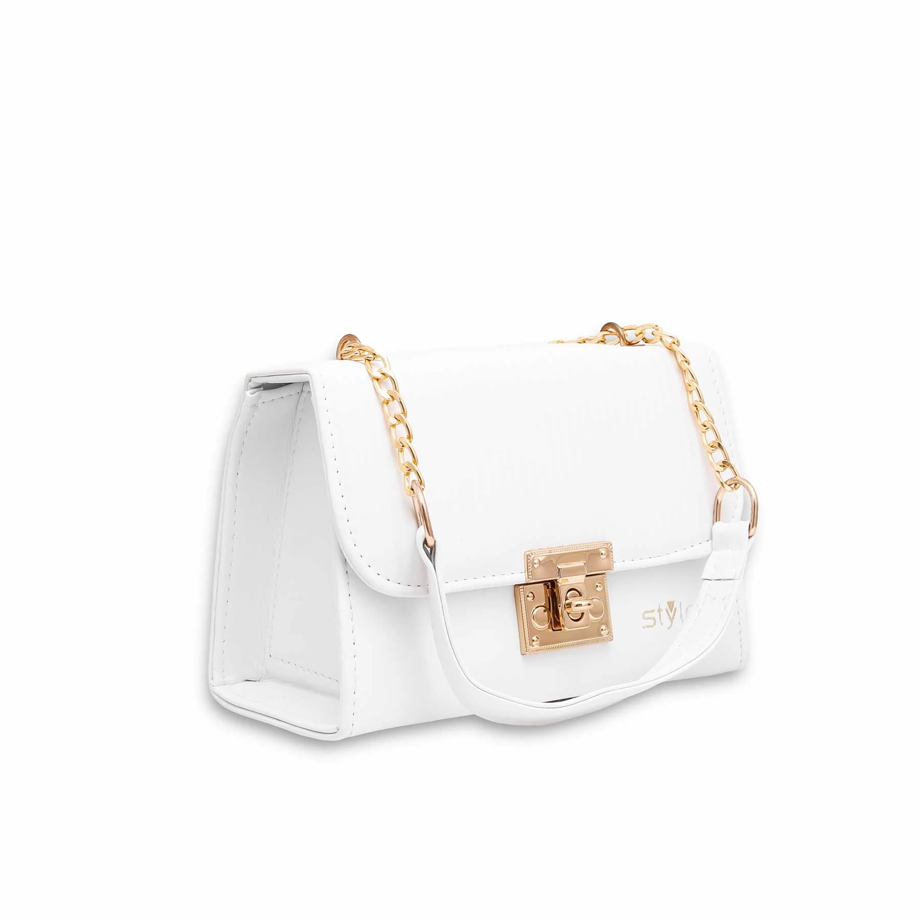 White Casual Shoulder Bag P55481 - Image 2