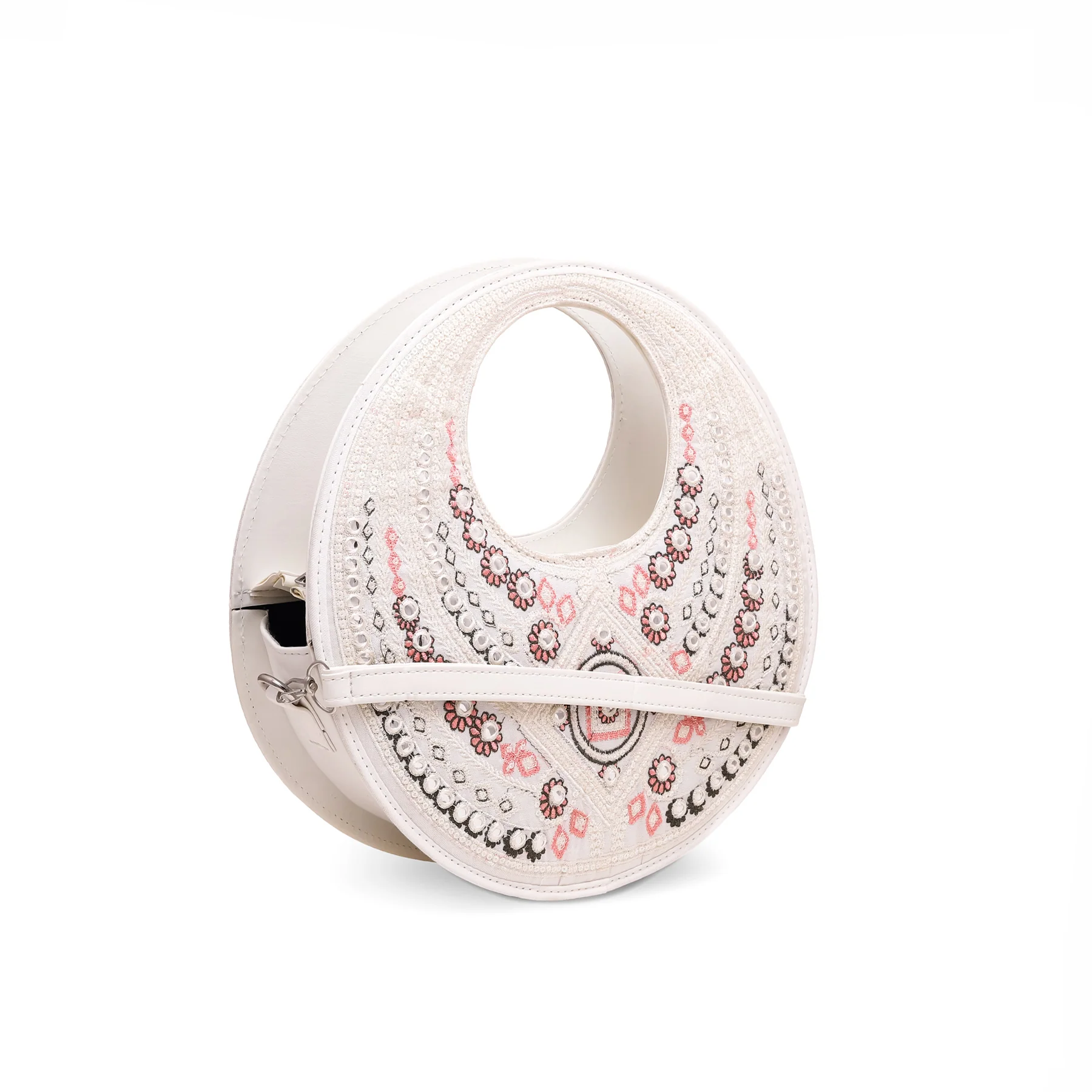 White Casual Shoulder Bag P56196 - Image 2