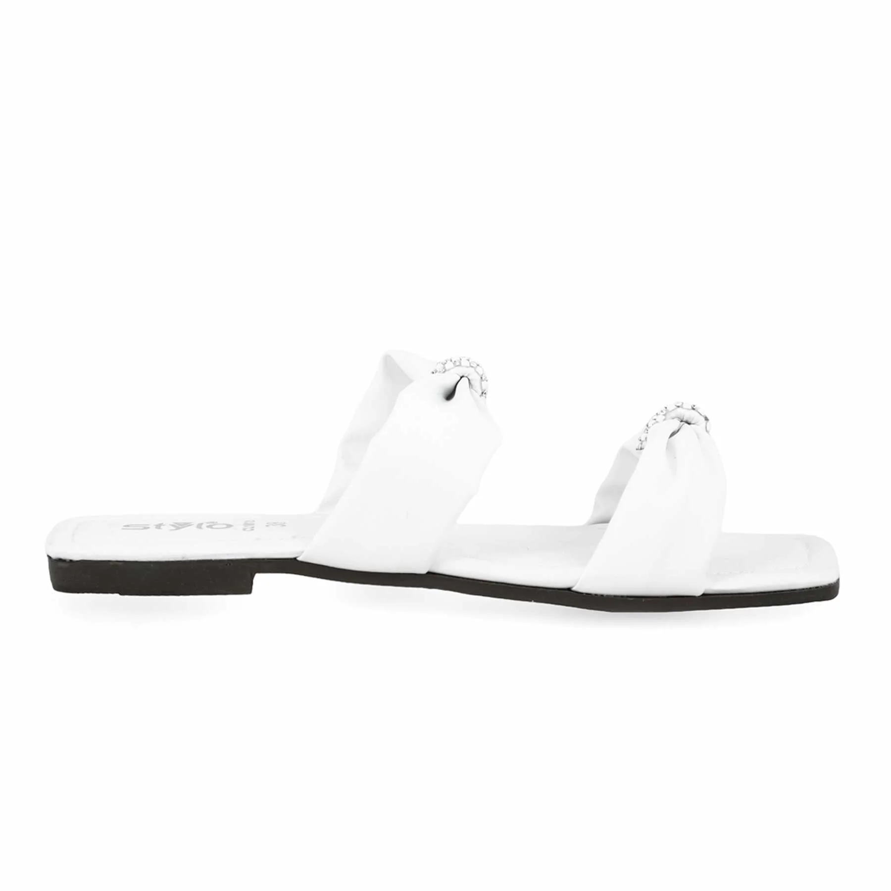 White Casual Slipper For Ladies CL1918 - Image 2