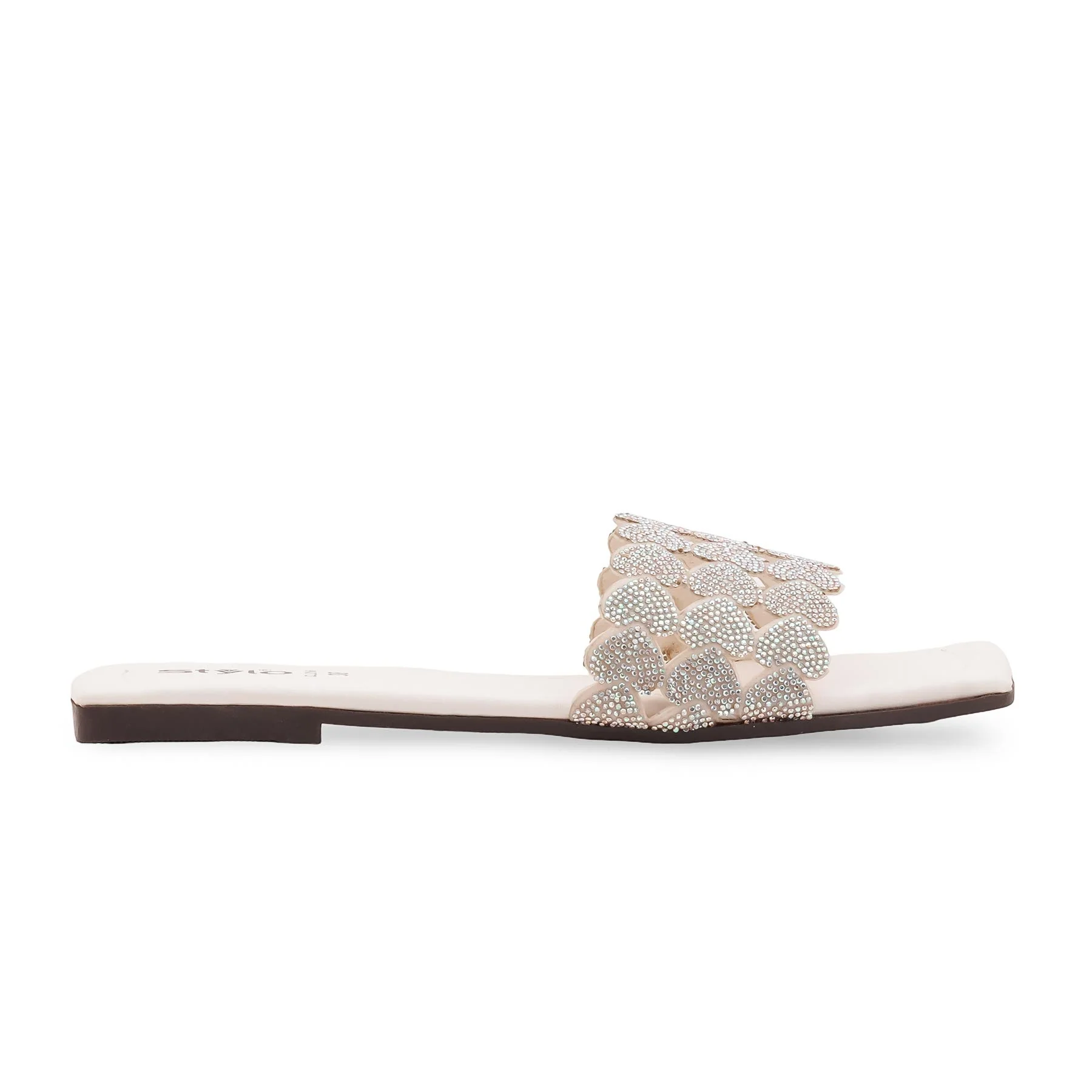 White Casual Slipper For Ladies CL2166 - Image 2