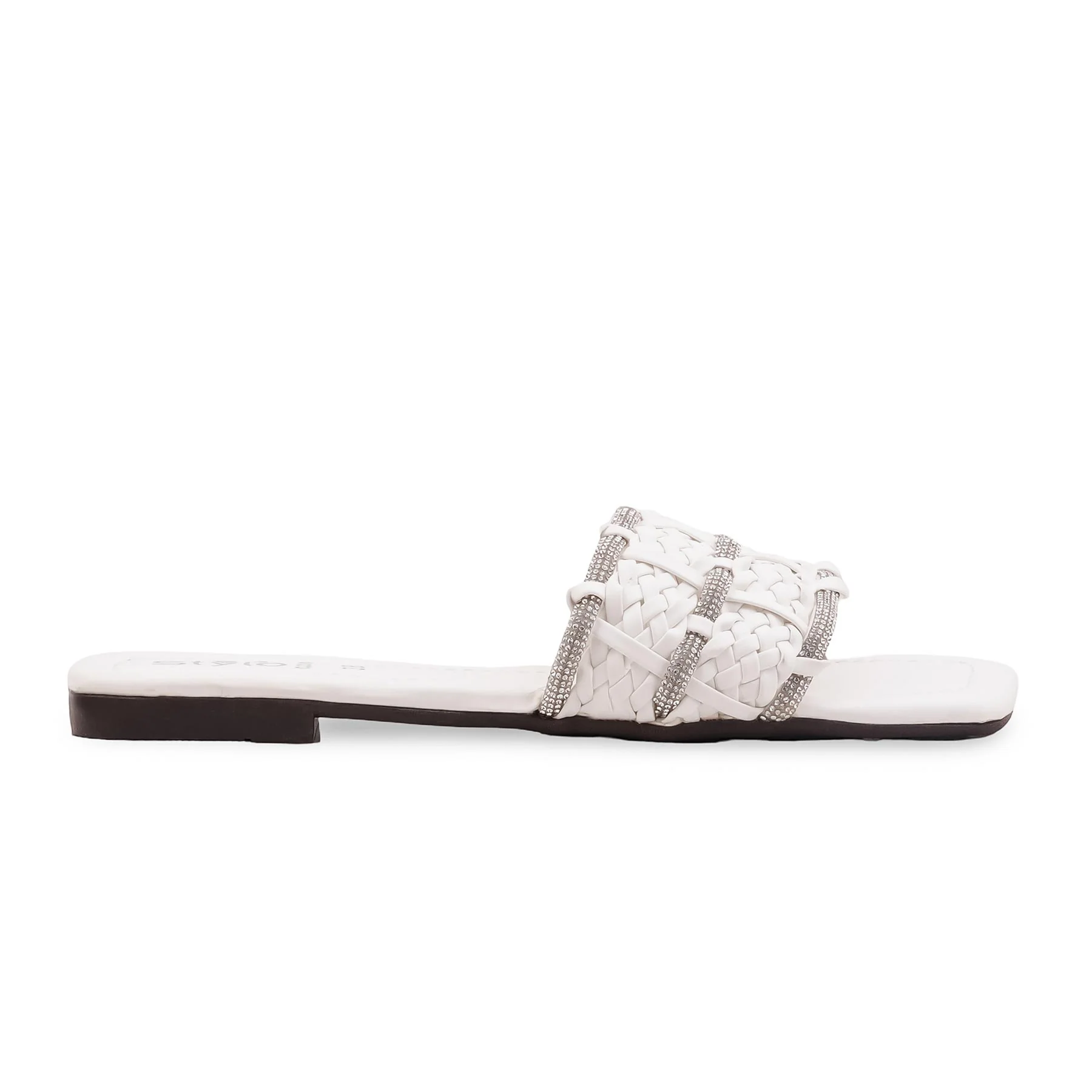 White Casual Slipper For Women CL2201 - Image 2