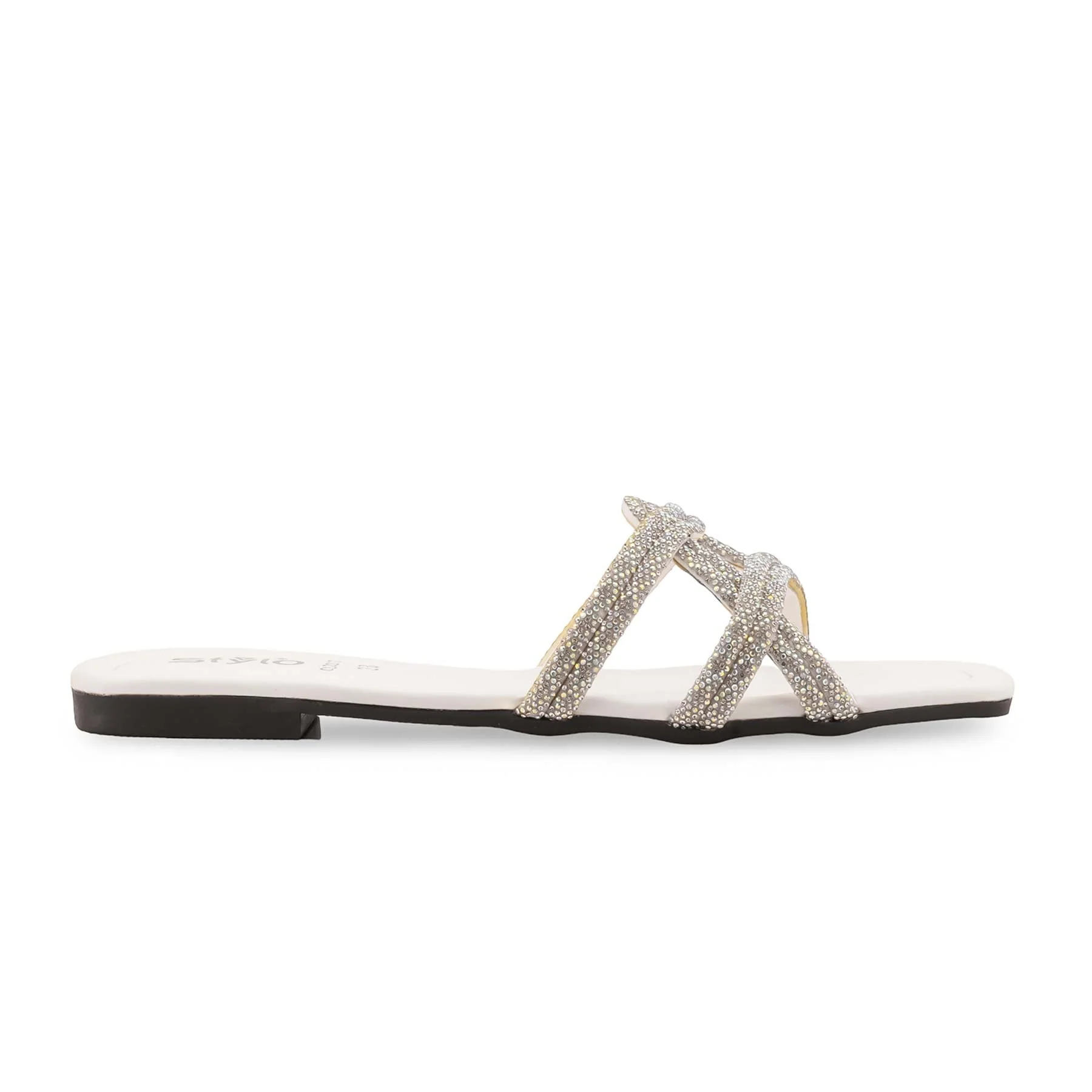 White Casual Slipper For Women CL2207 - Image 2