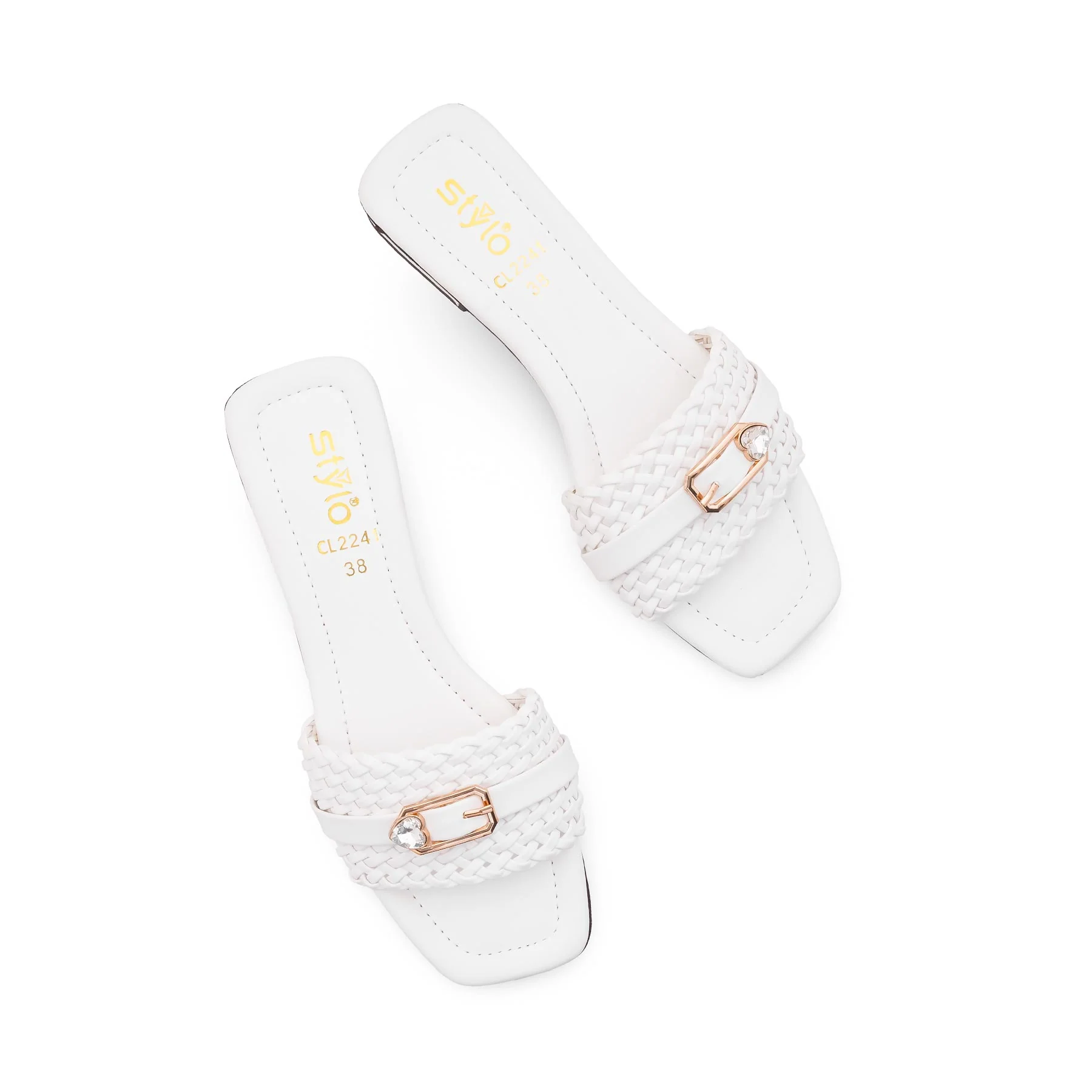 White Casual Slipper For Women CL2241 - Image 5