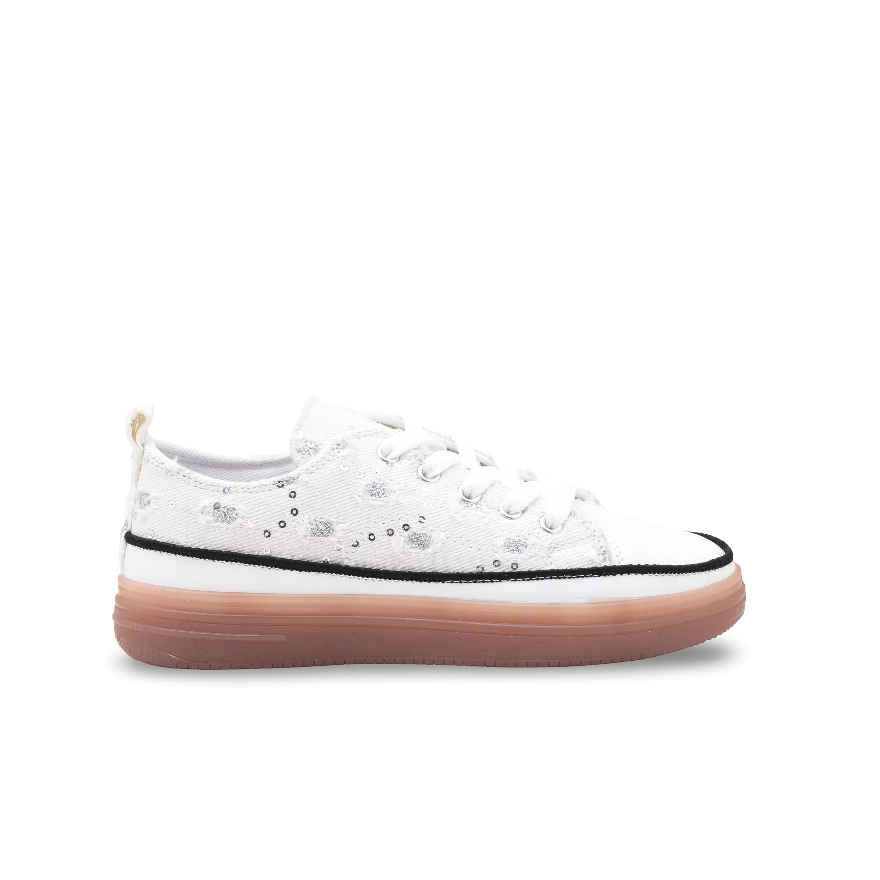 White Casual Sneaker For Ladies AT7439 - Image 2