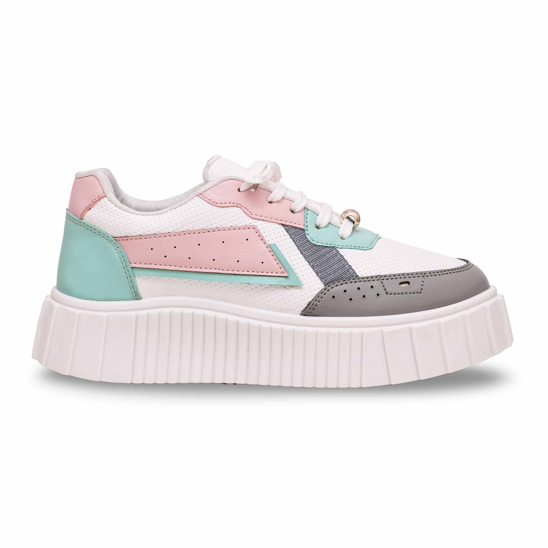 White Casual Sneaker For Women AT7374 - Image 2