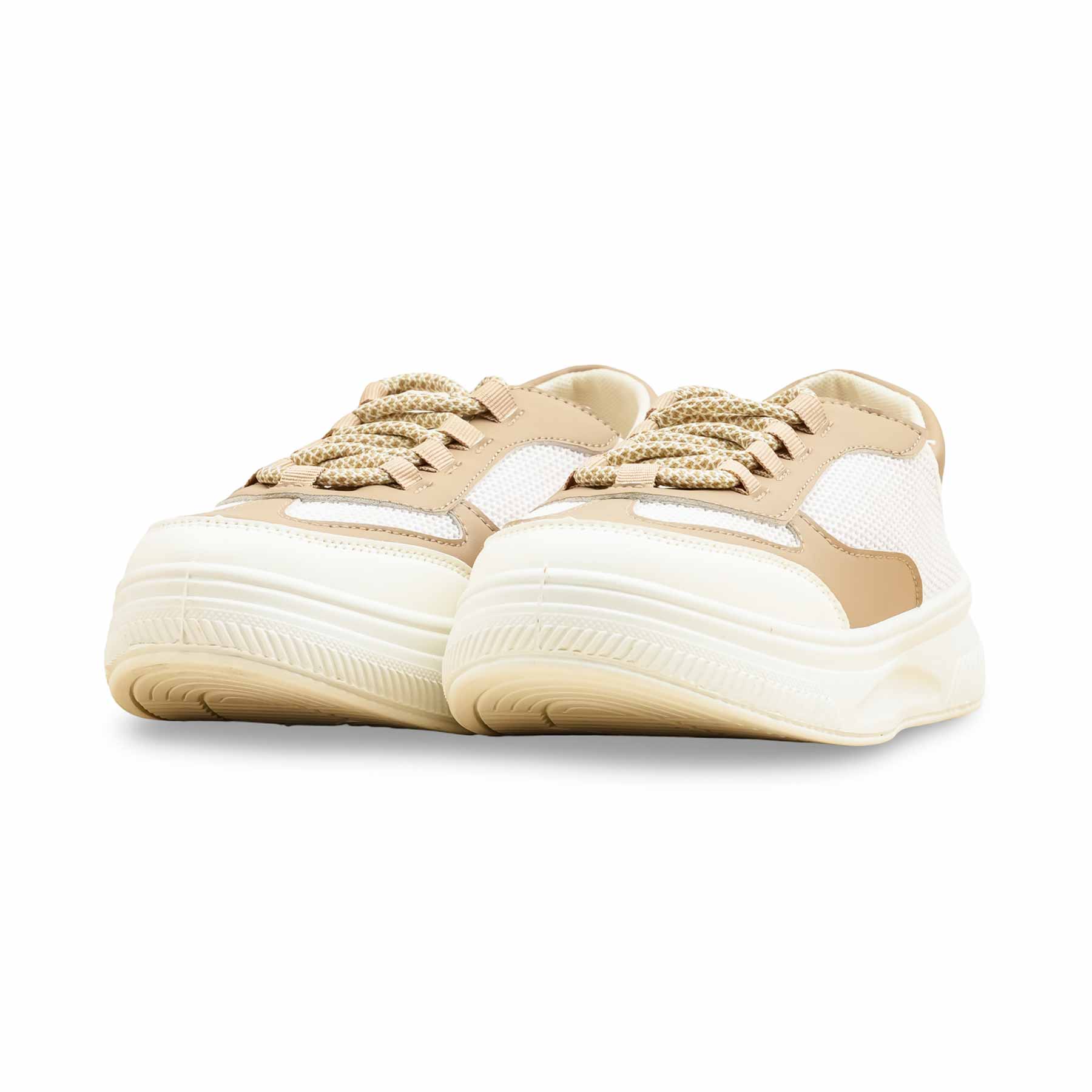 White Casual Sneaker For Women AT7407 - Image 3