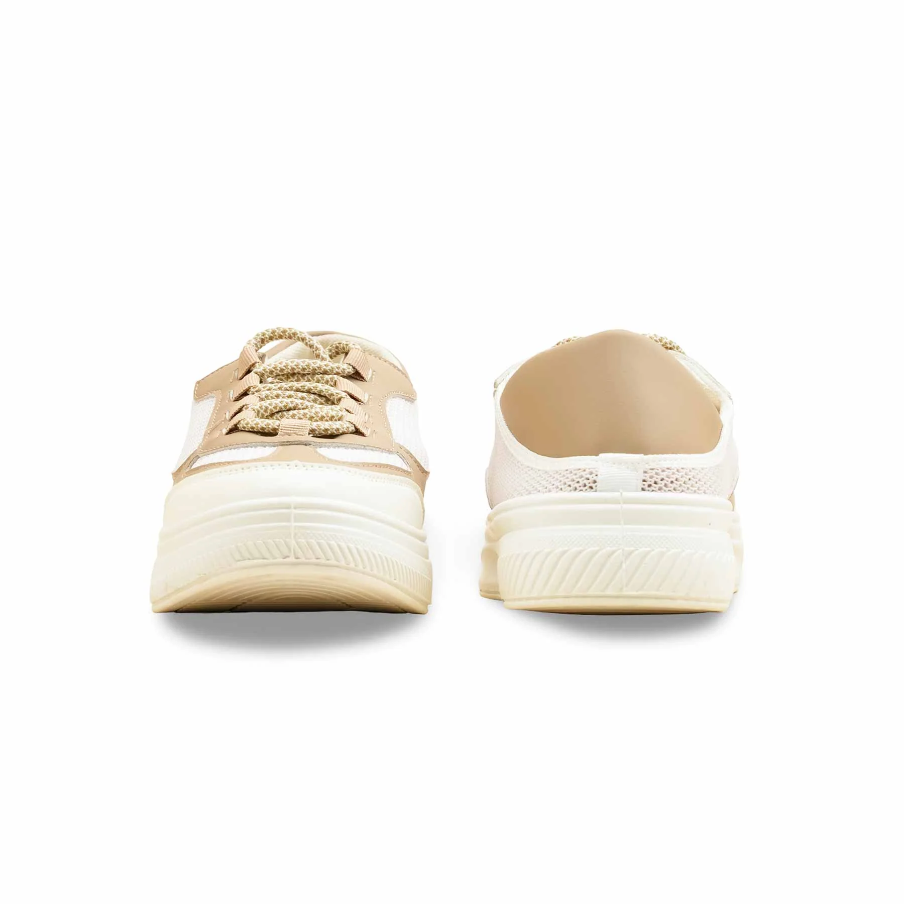 White Casual Sneaker For Women AT7407 - Image 4