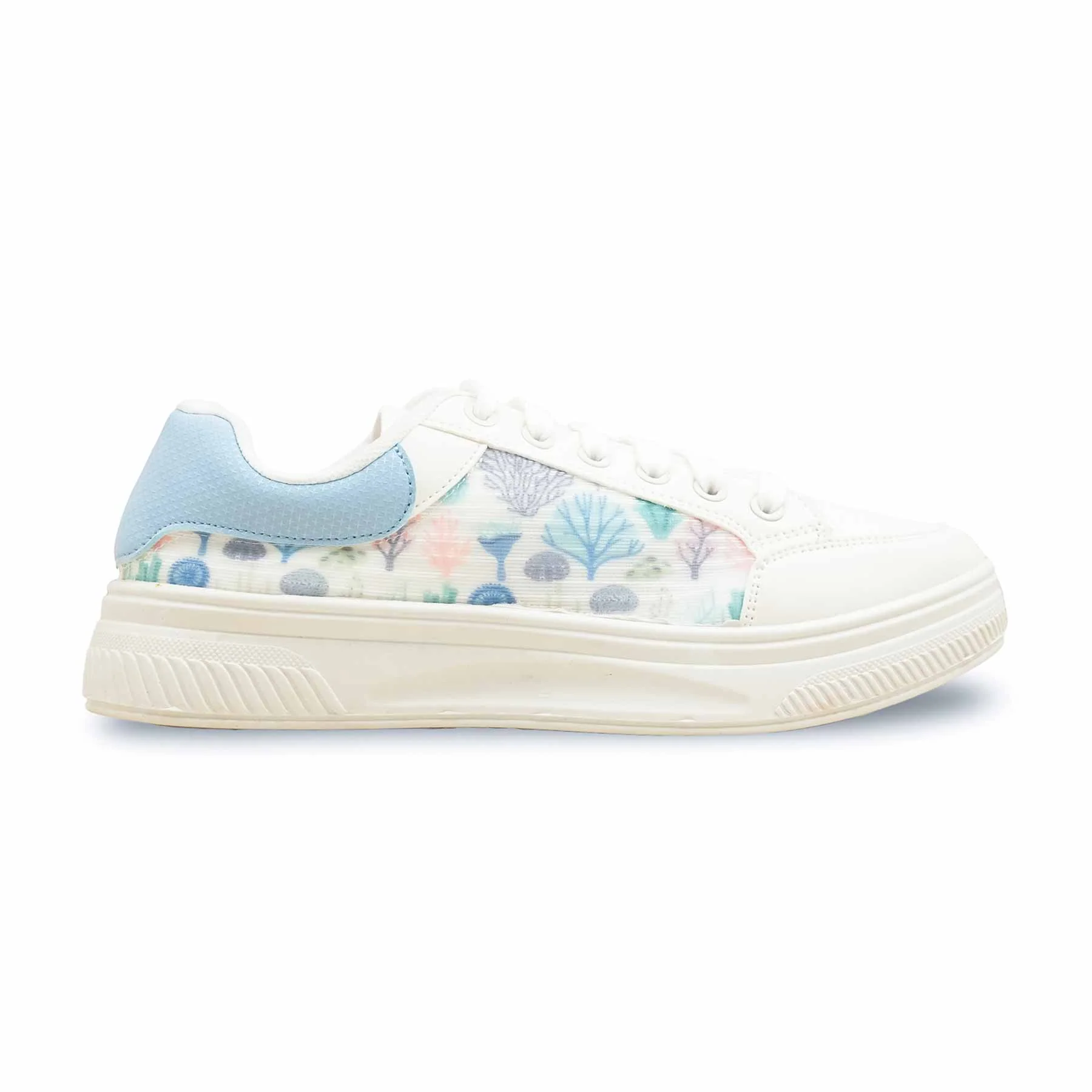 White Casual Sneaker For Women AT7409 - Image 2
