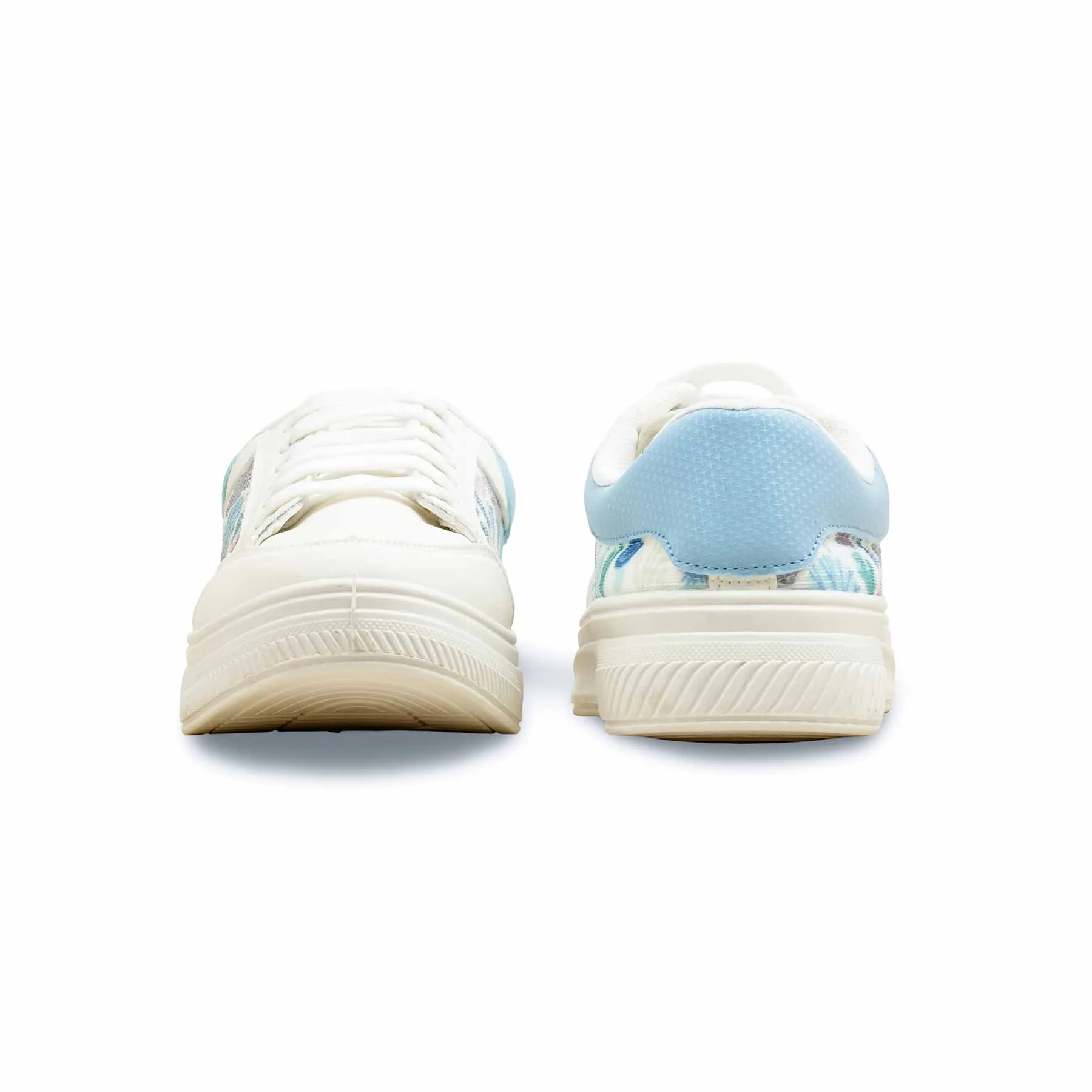 White Casual Sneaker For Women AT7409 - Image 4