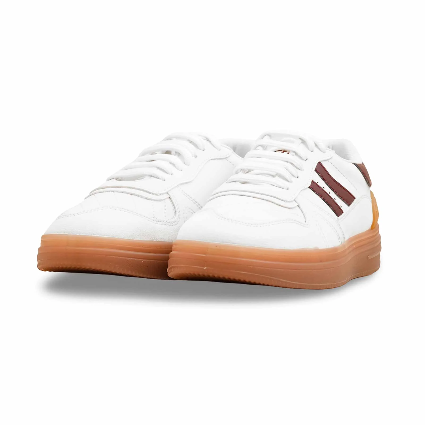 White Casual Sneaker For Women AT7441 - Image 3