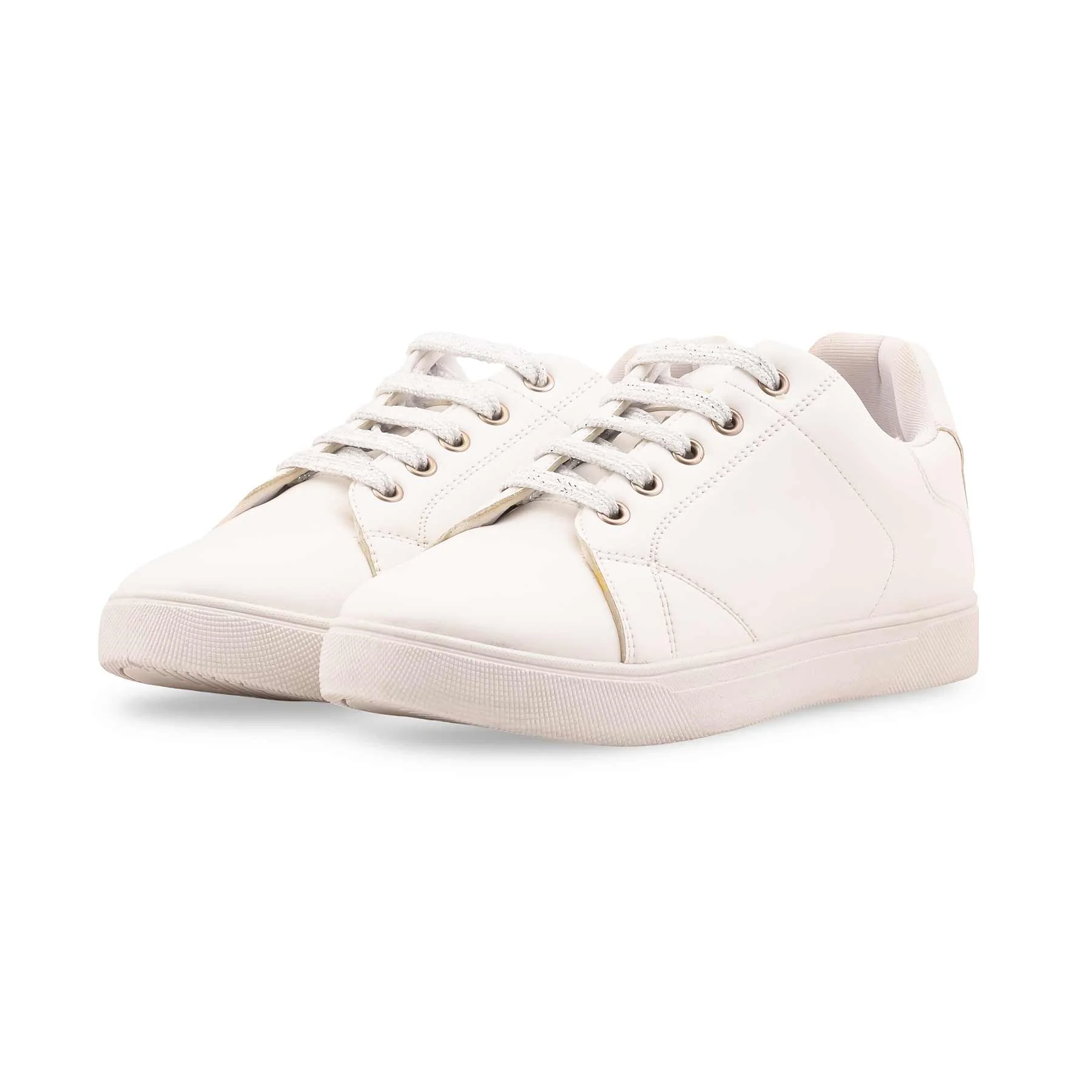 White Casual Sneaker For Women AT7501 - Image 3