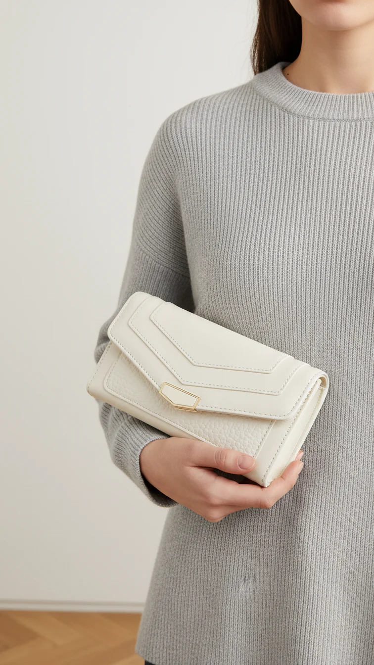 White Casual Wallet For Women P70980