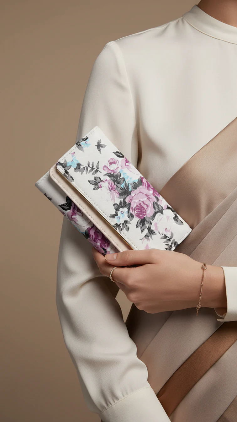 White Casual Wallet For Women P71140