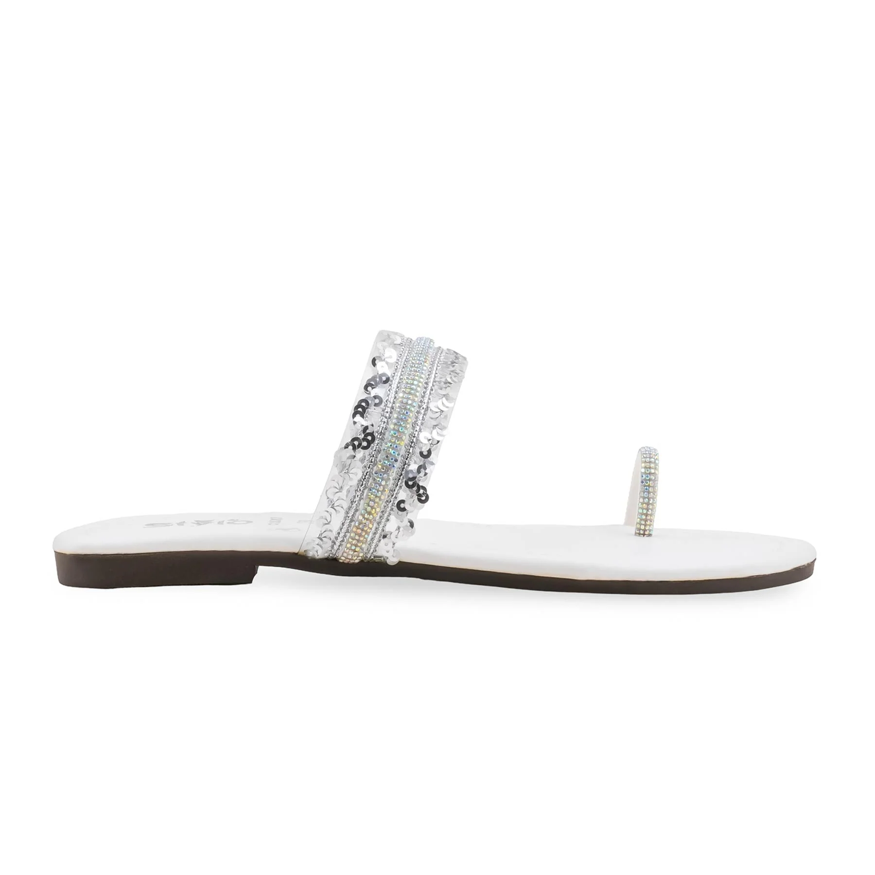 White Casual Women Chappal CL2217 - Image 2