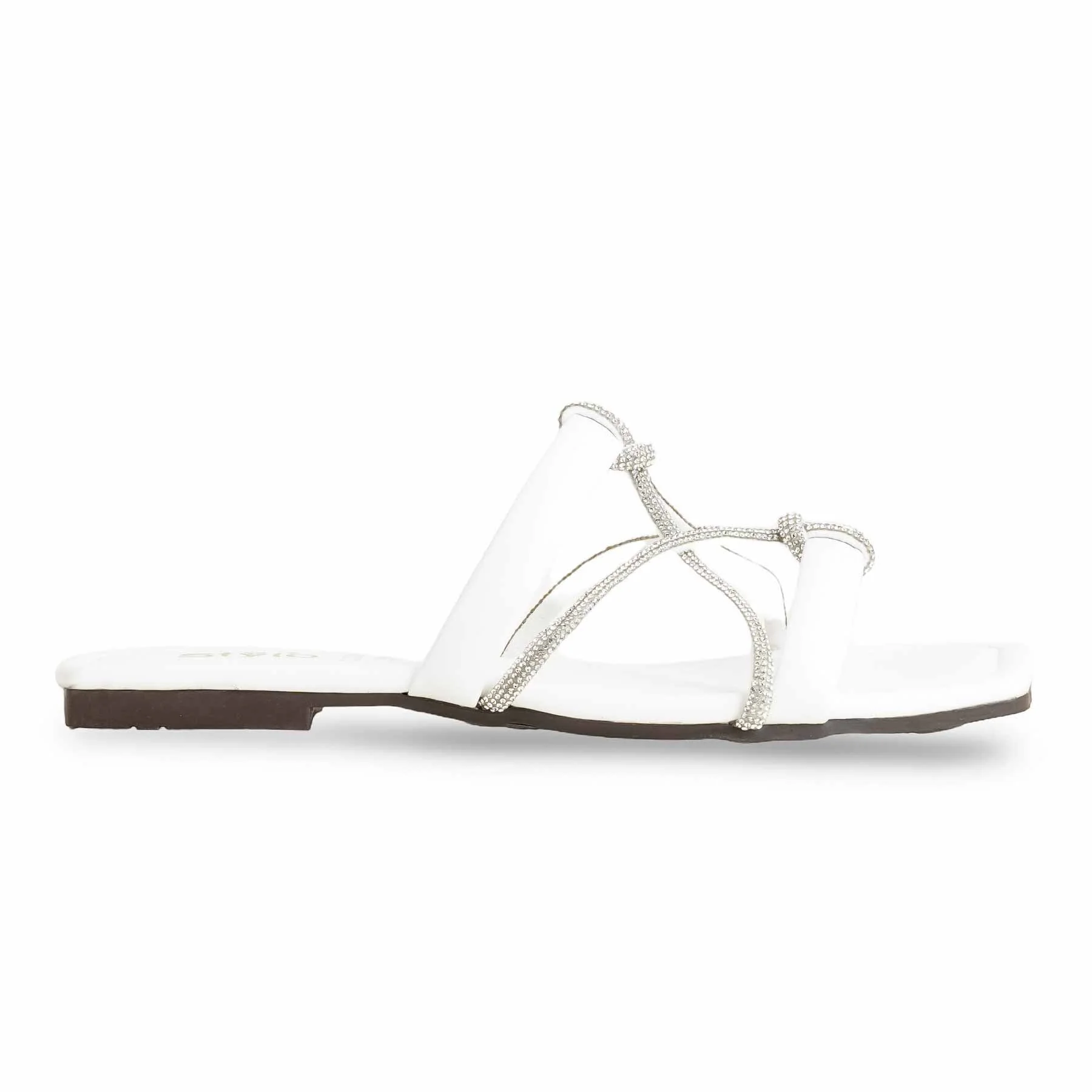 White Casual Women Slipper CL2024 - Image 2