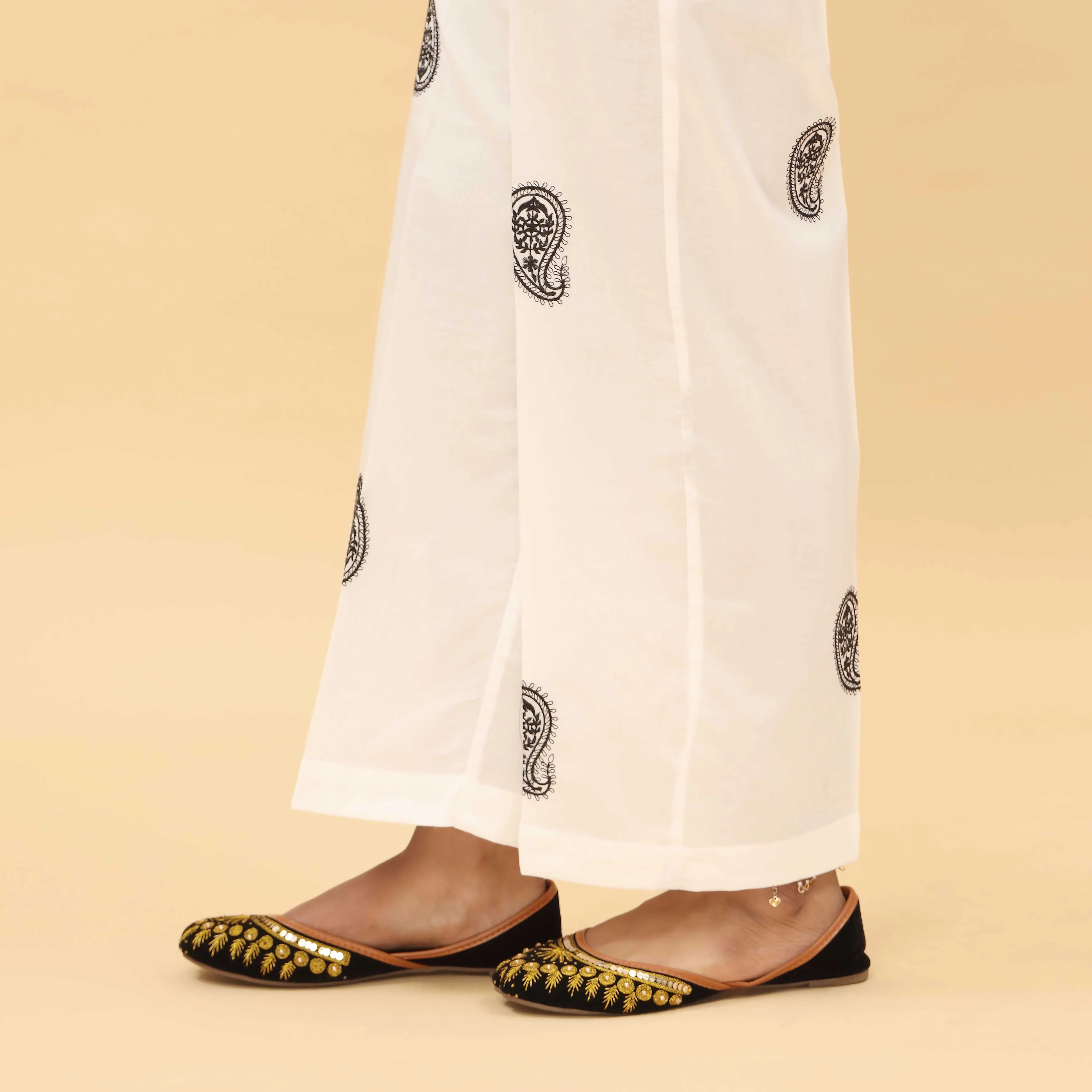 White Cotton Cambric Trouser PL5021 - Image 2