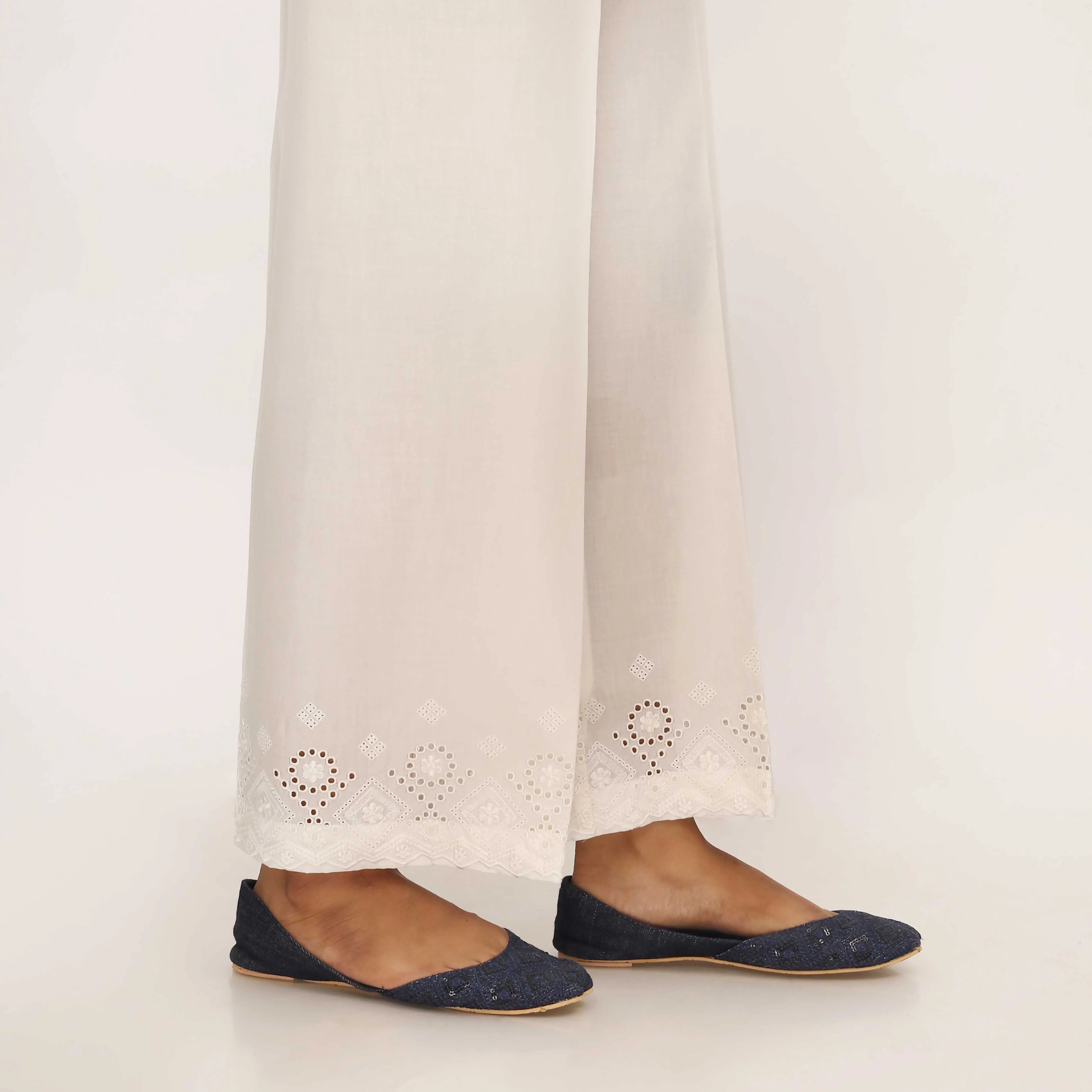 White Cotton Cambric Trouser PL5062 - Image 4