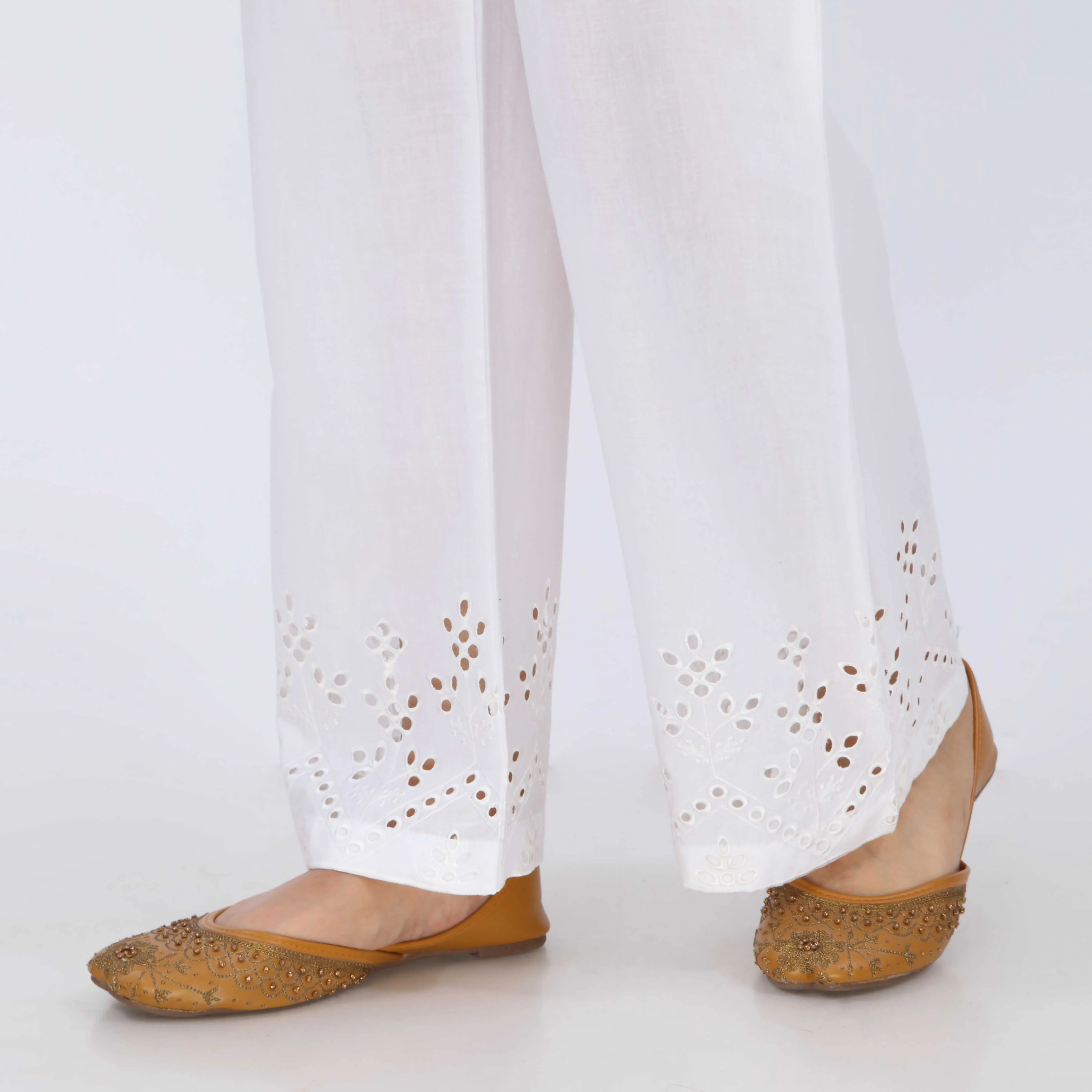 White Cotton Cambric Trouser PL5063 - Image 4