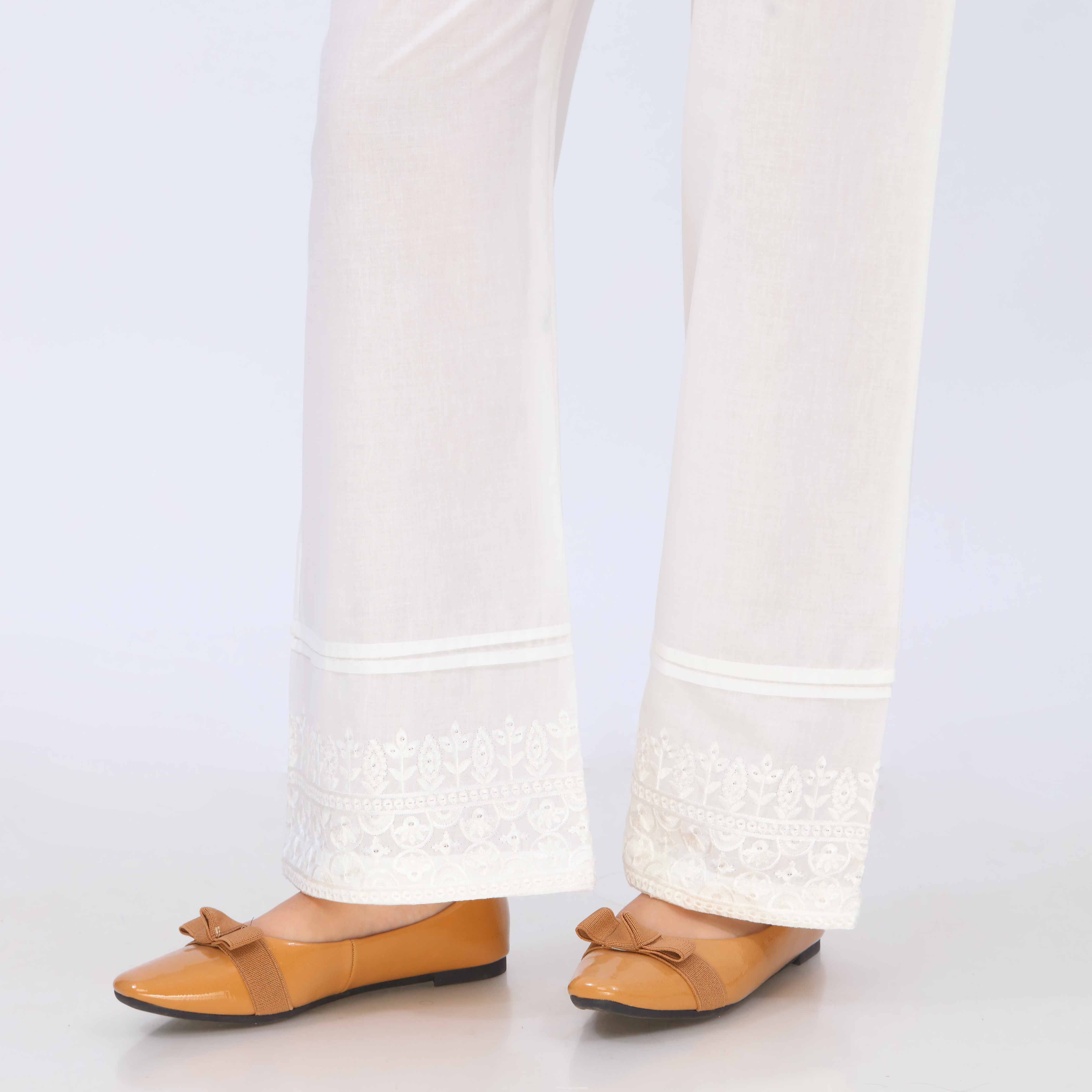 White Cotton Cambric Trouser PL5067 - Image 4