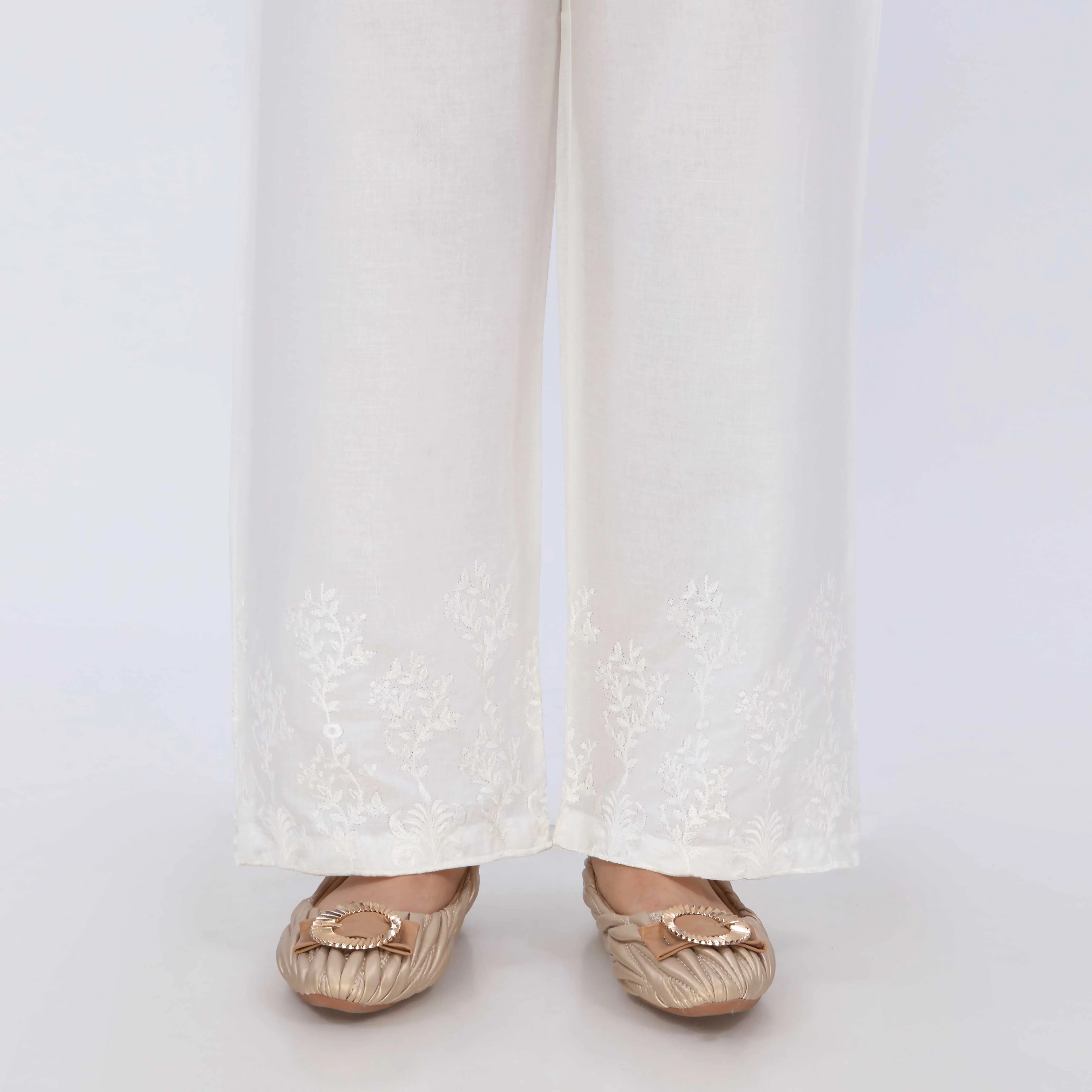 White Cotton Cambric Trouser PL5071 - Image 2