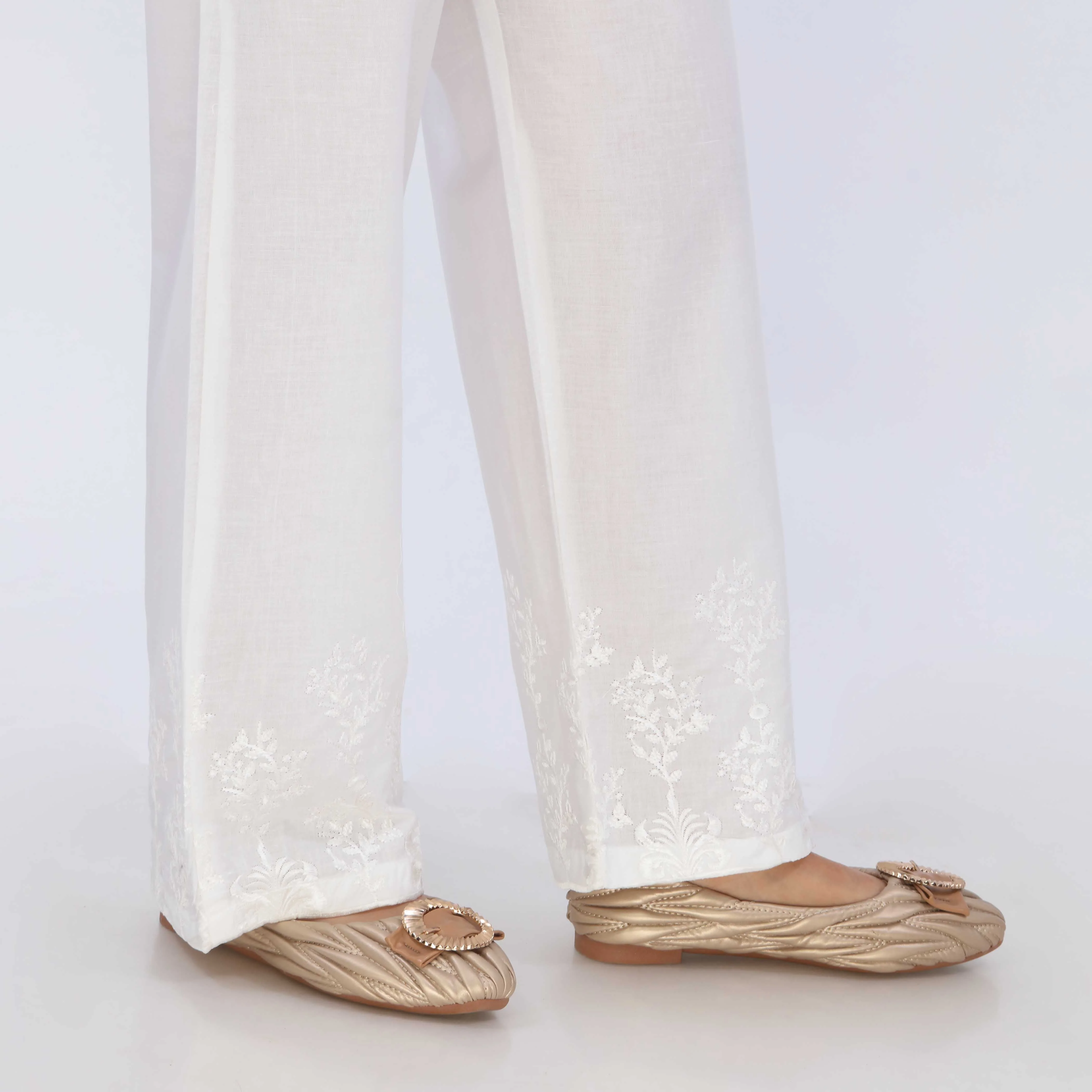 White Cotton Cambric Trouser PL5071 - Image 4
