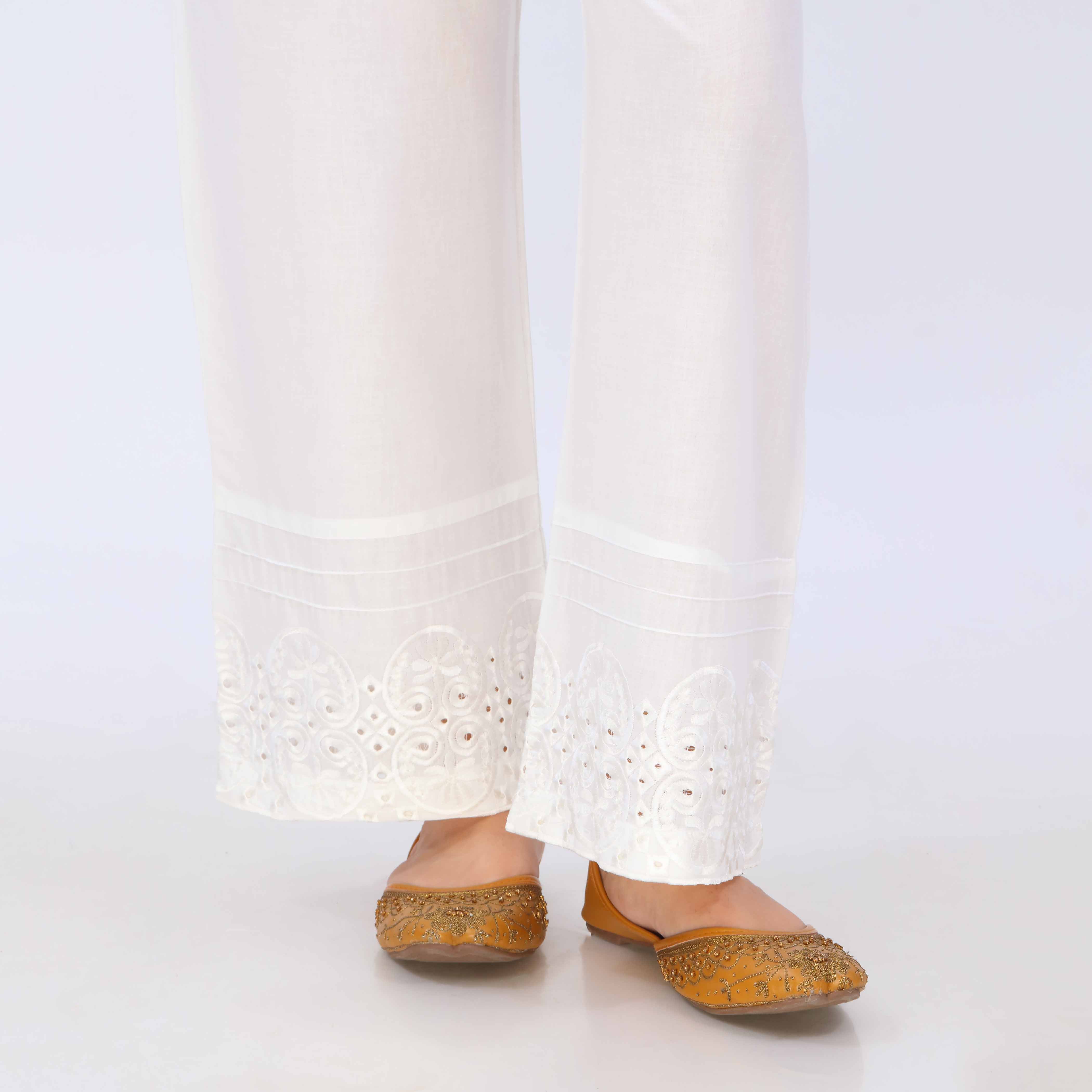 White Cotton Cambric Trouser PL5073 - Image 2
