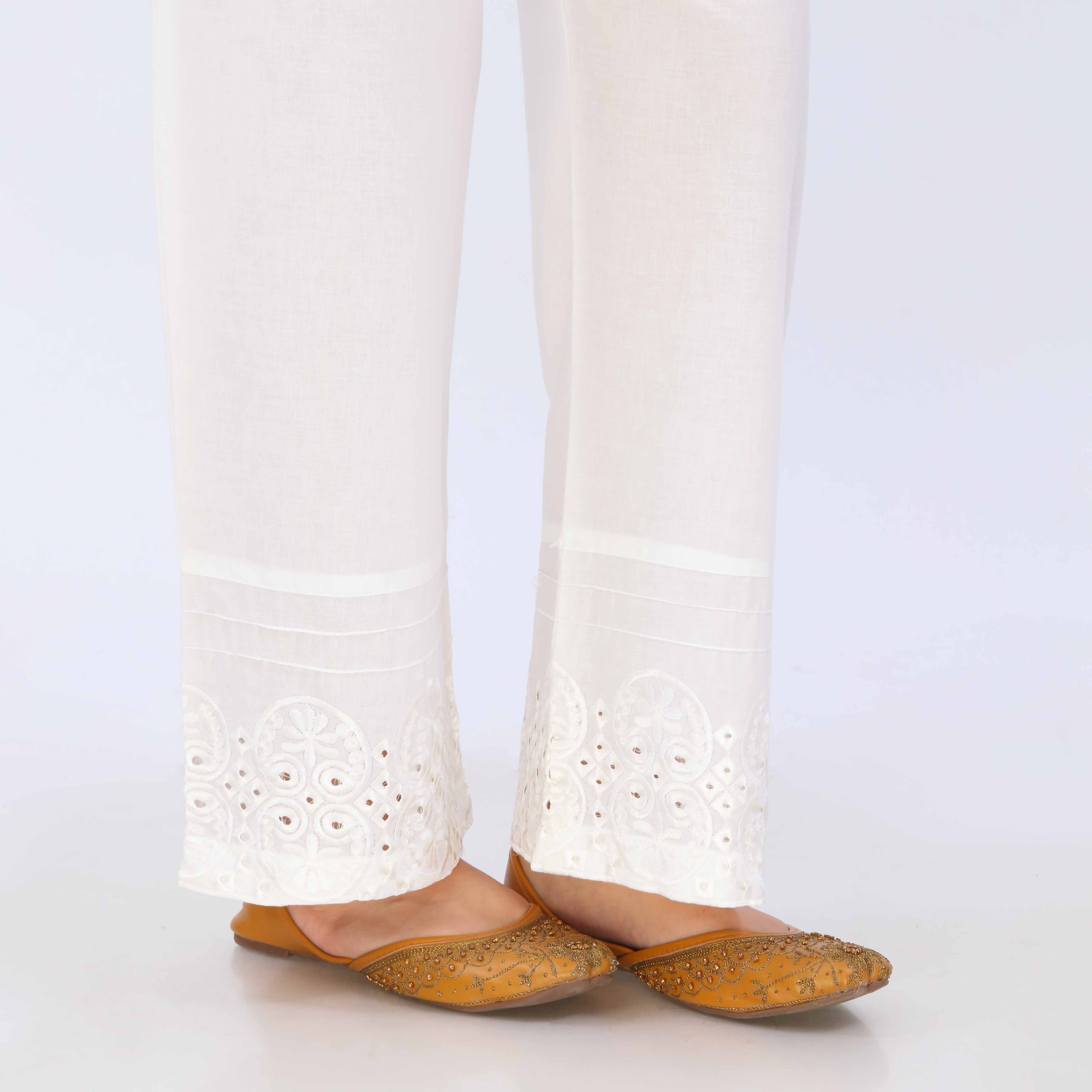 White Cotton Cambric Trouser PL5073 - Image 4