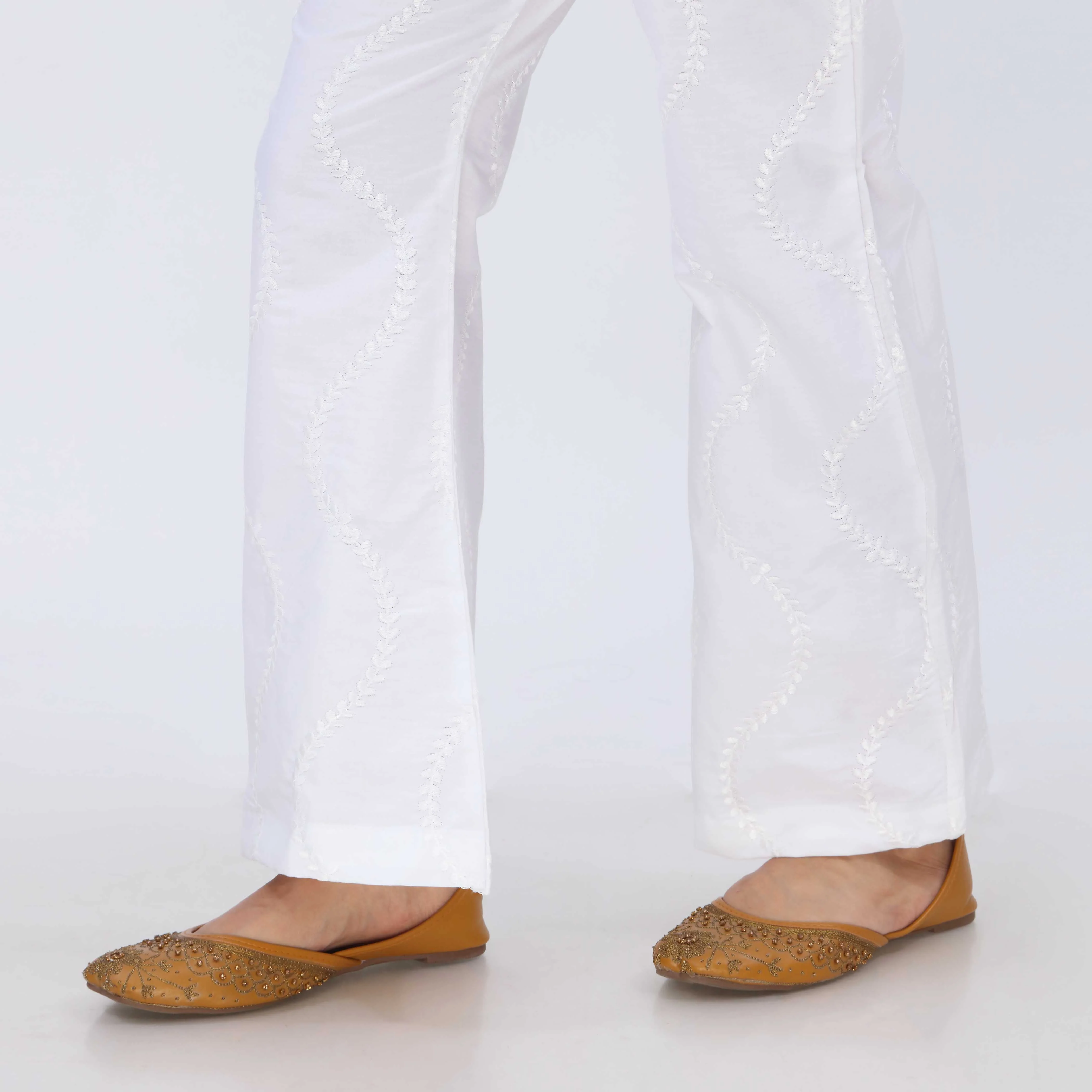 White Cotton Cambric Trouser PL5075 - Image 4