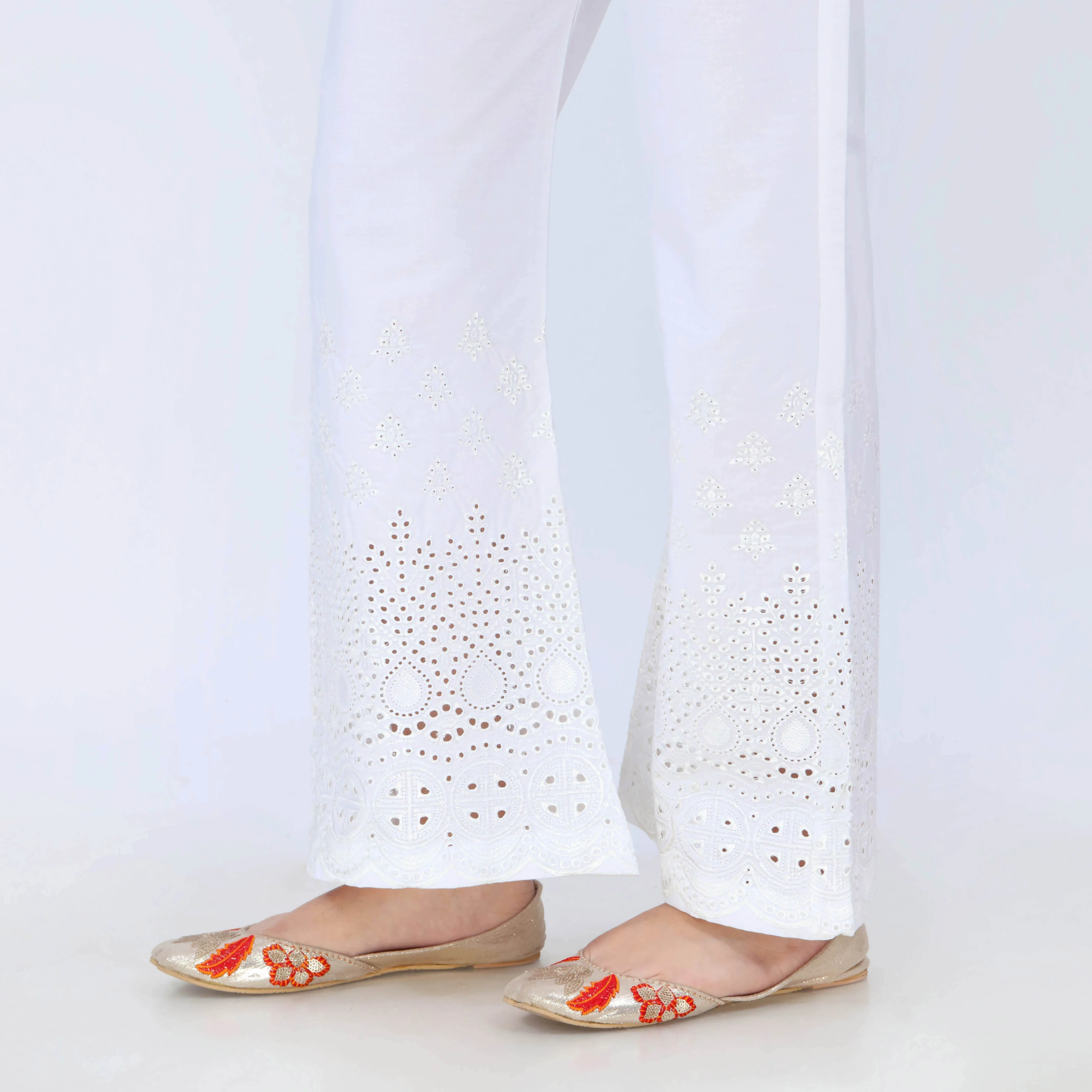 White Cotton Cambric Trouser PL5078 - Image 3
