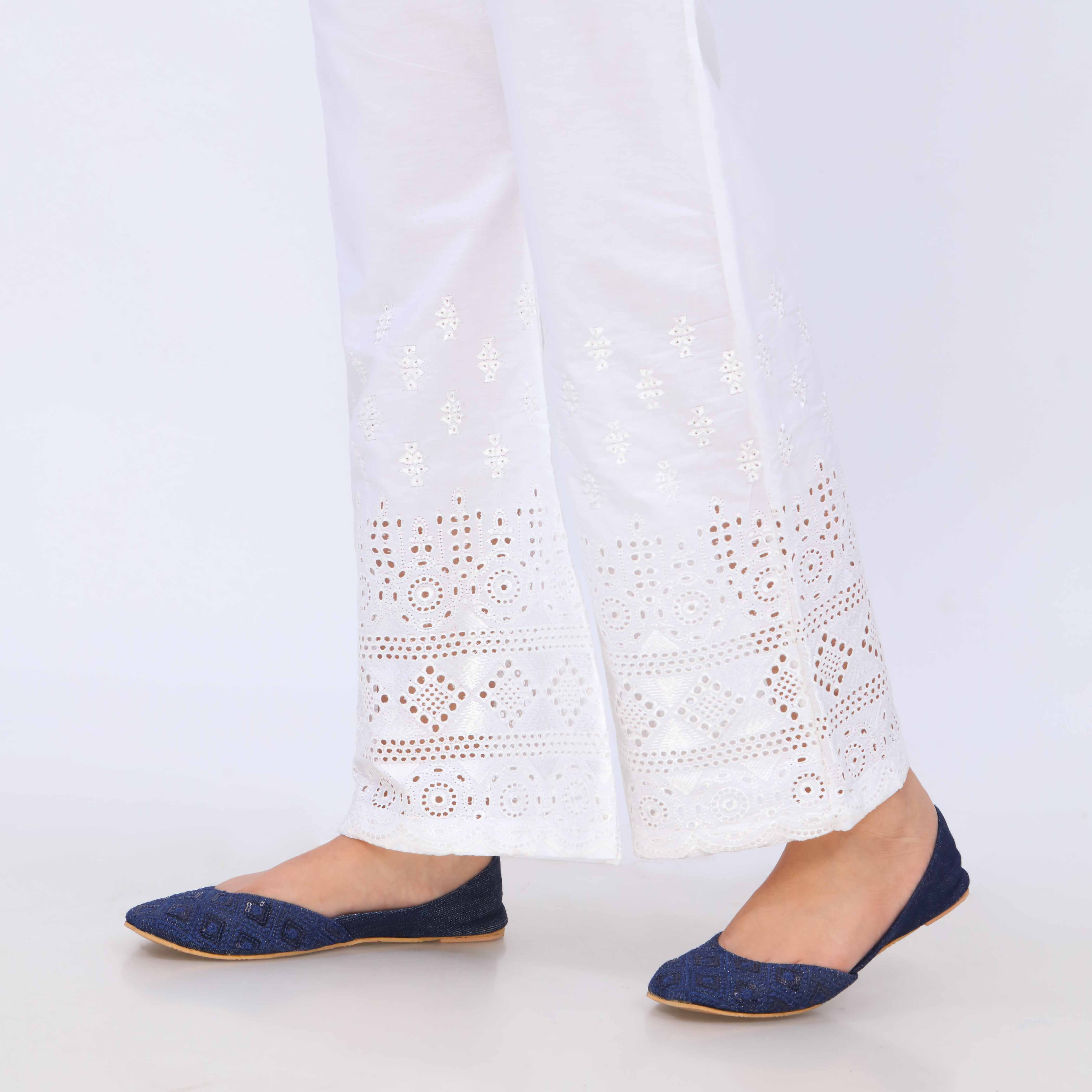 White Cotton Cambric Trouser PL5081 - Image 4