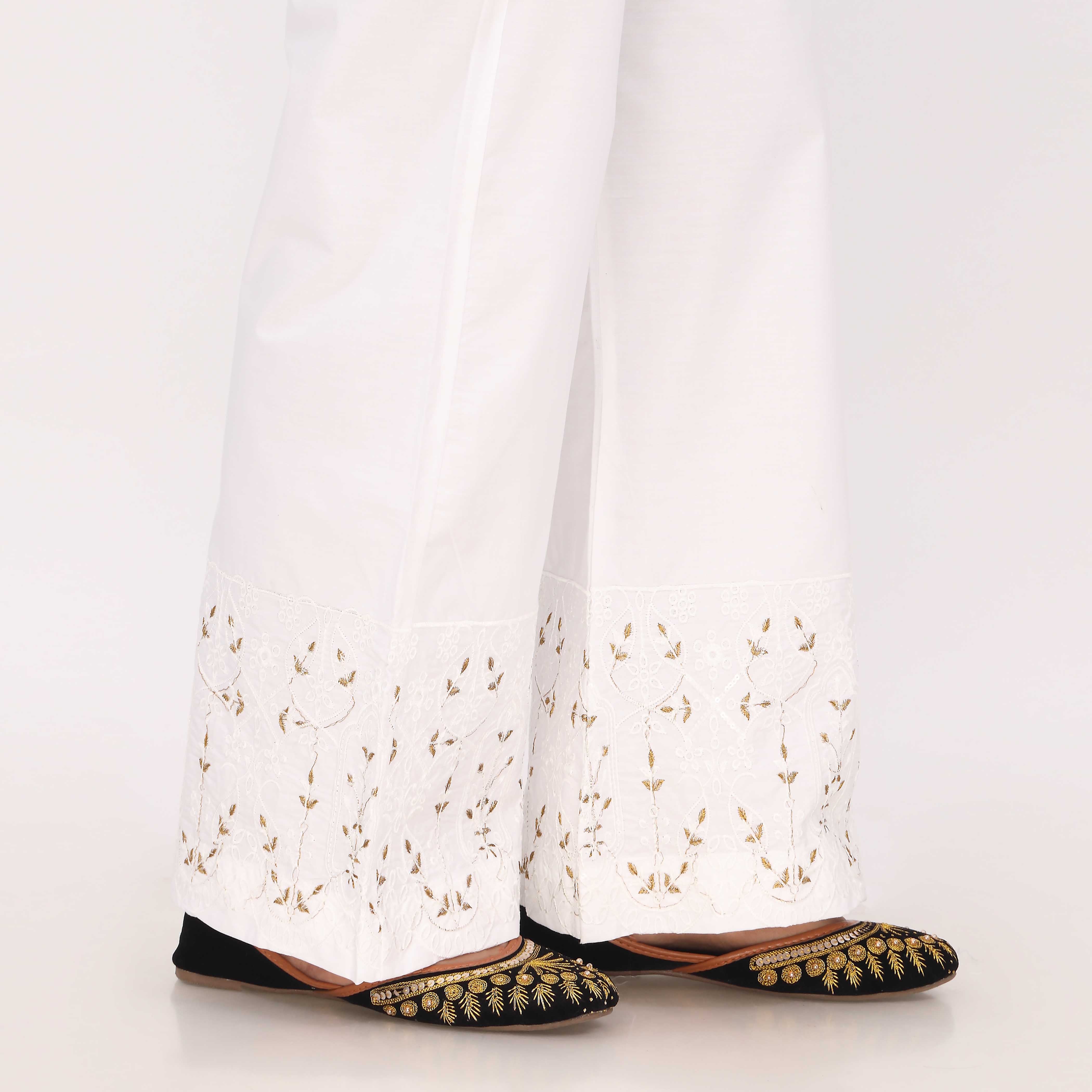 White Cotton Cambric Trouser PL5096 - Image 4