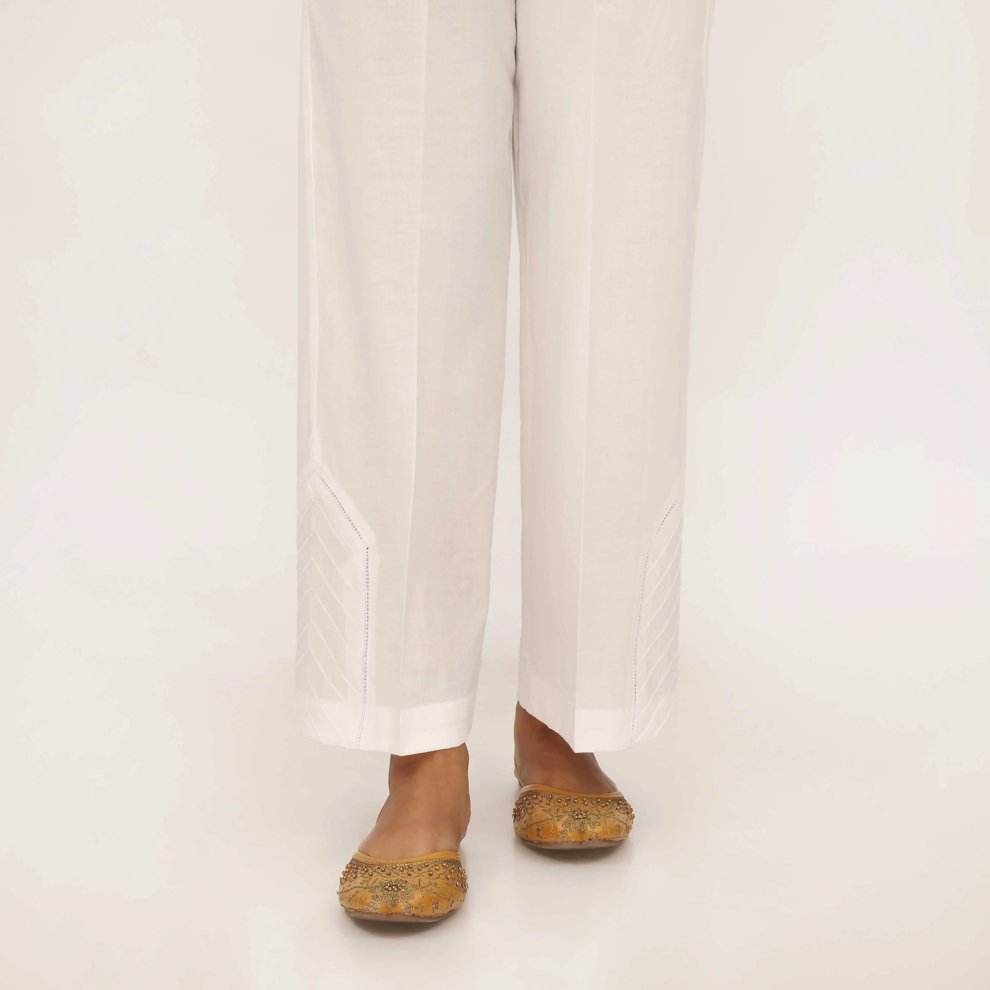 White Cotton Cambric Trouser PL5100 - Image 2