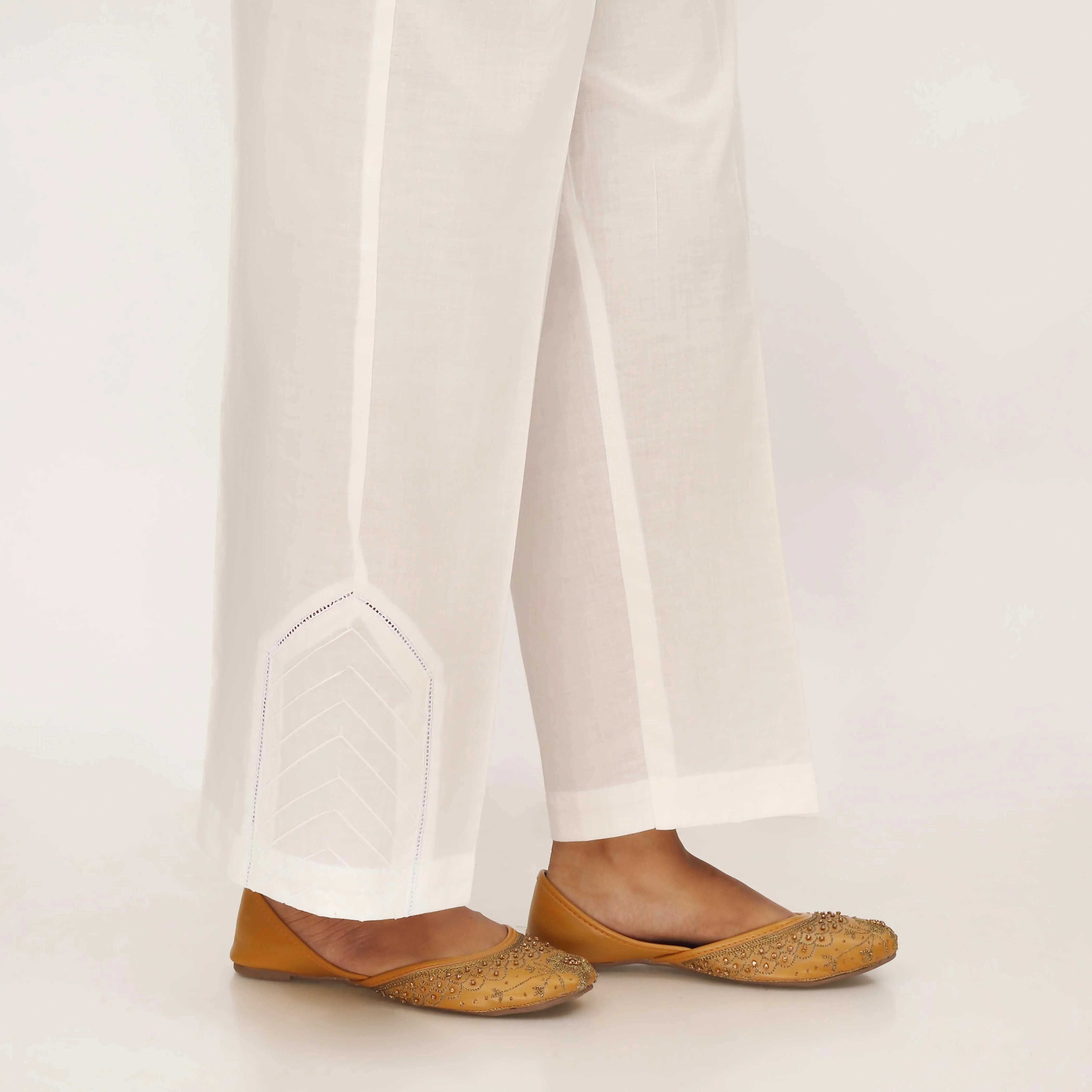 White Cotton Cambric Trouser PL5100 - Image 4