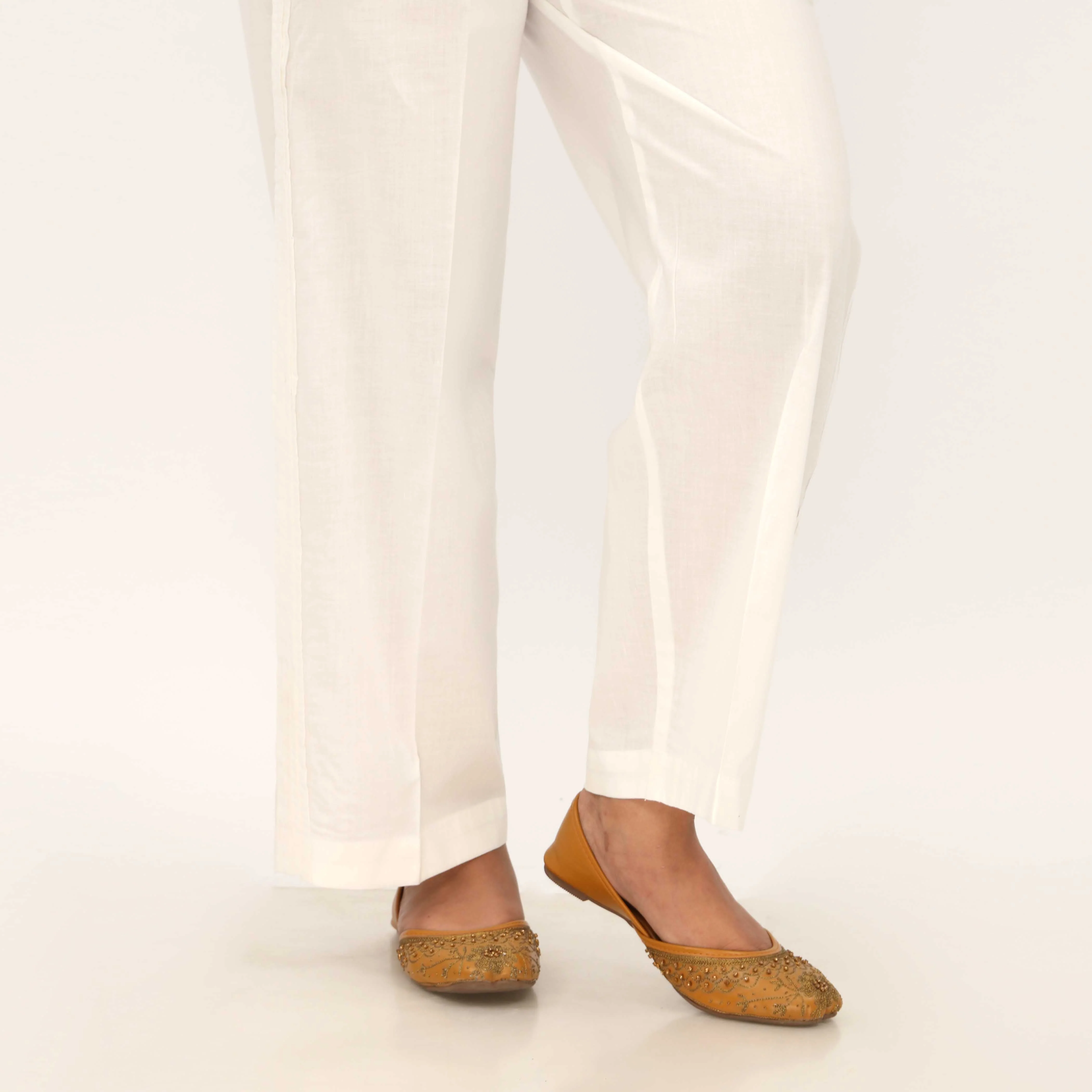 White Cotton Cambric Trouser PL5103 - Image 4